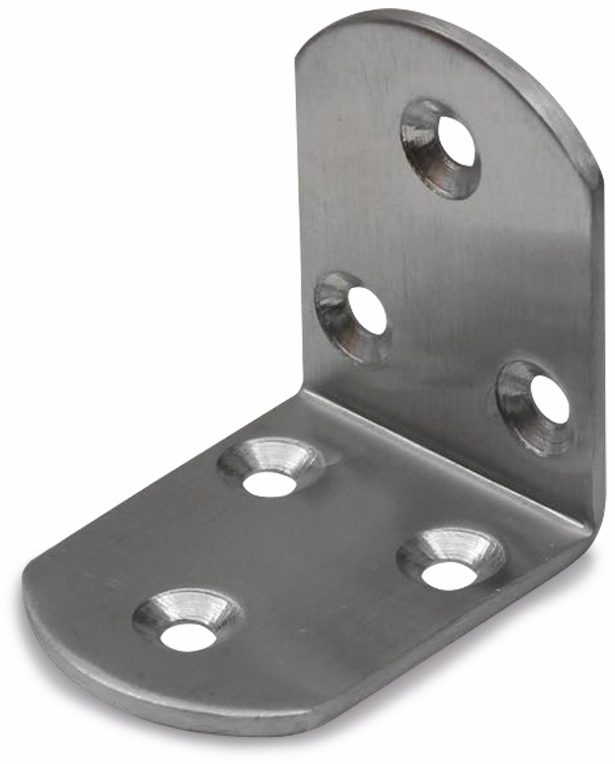 Winkelverbinder, Edelstahl, abgerundet, 50x50x38 mm Winkelverbinder, Edelstahl, abgerundet, 50x50x38 mm