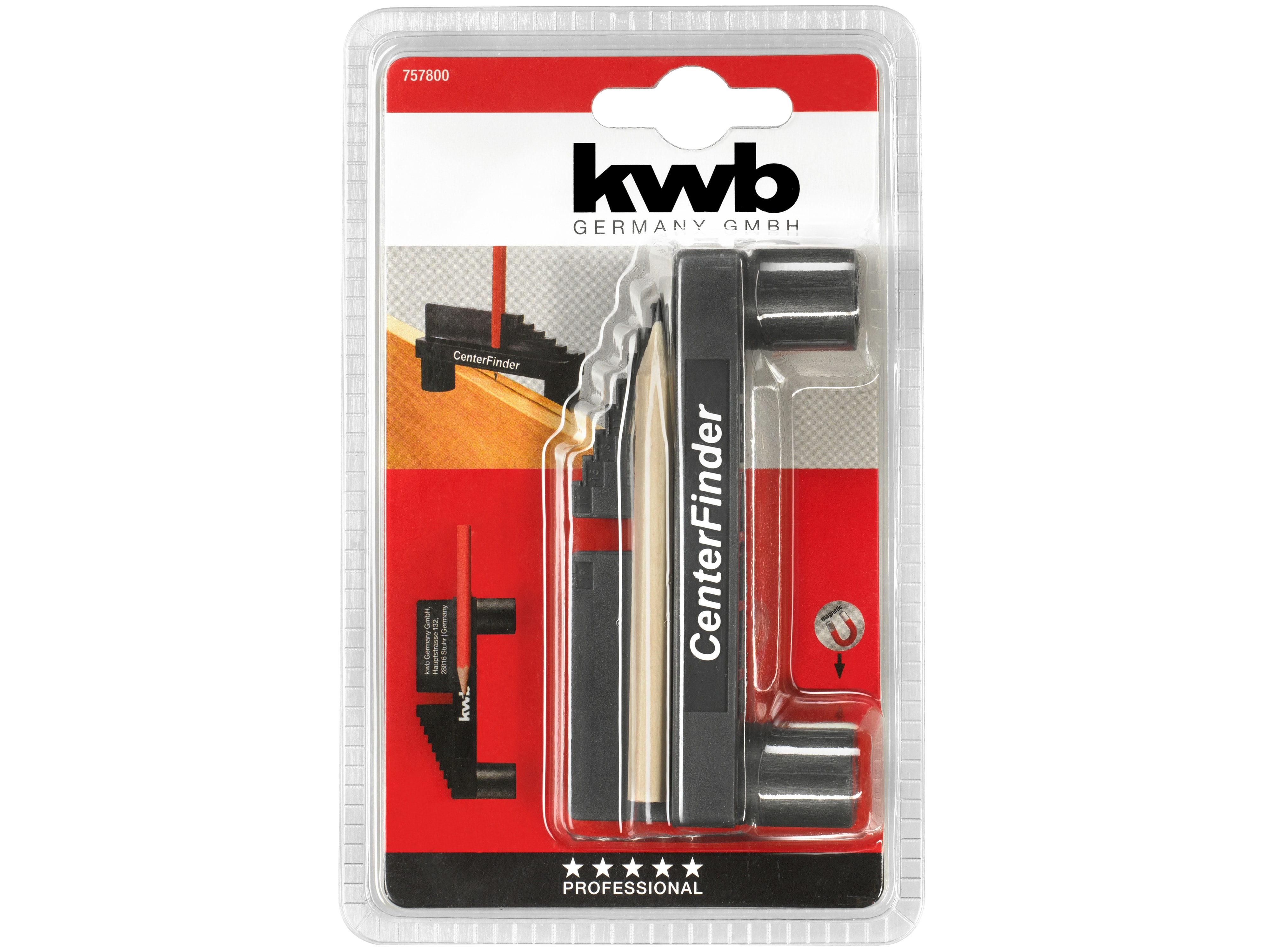 KWB Mittenfinder, 757800, inkl. Bleistift