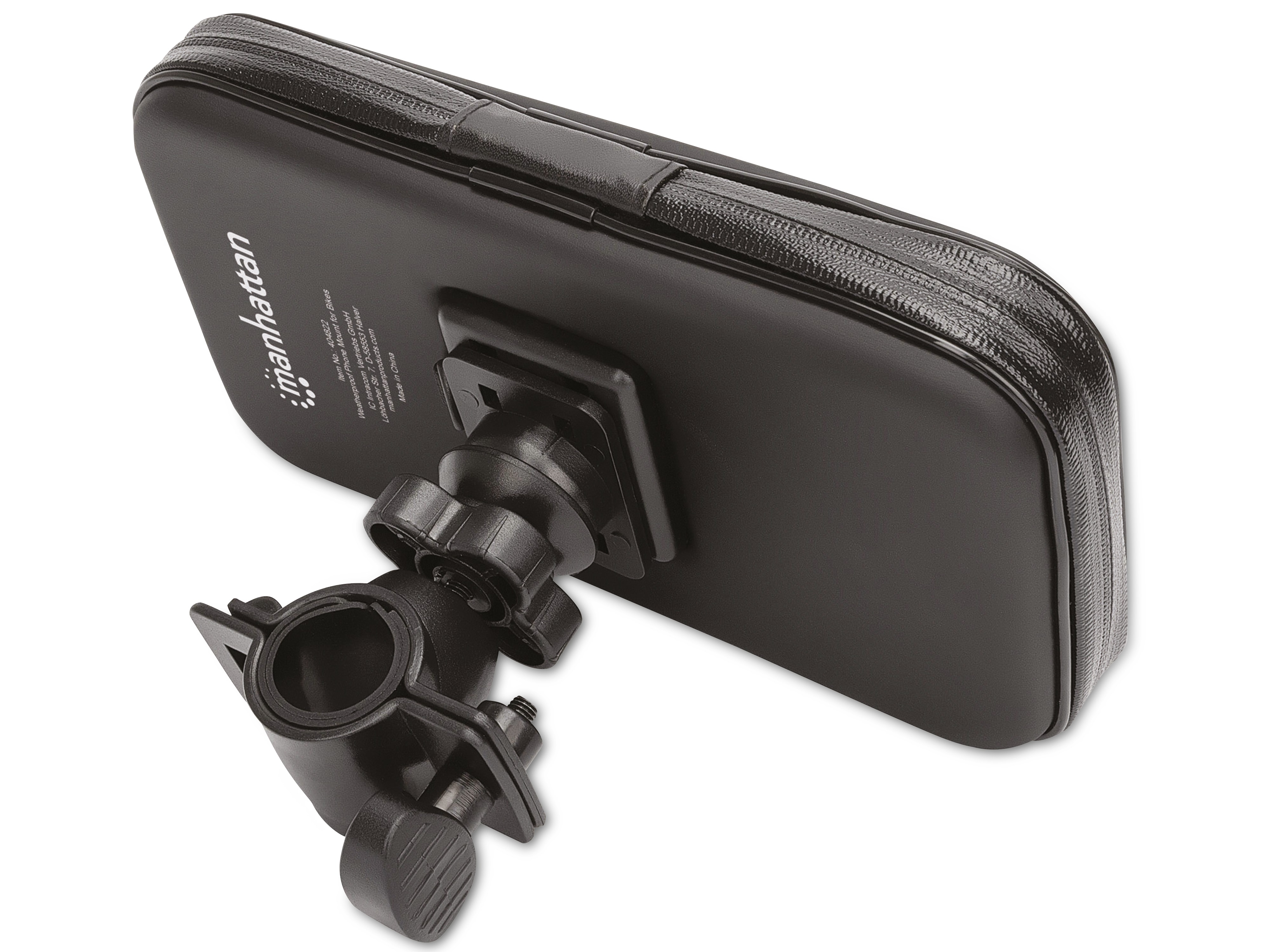 MANHATTAN Fahrrad-Smartphone-Halter, wasserdicht, schwarz MANHATTAN Fahrrad-Smartphone-Halter, wasserdicht, schwarz