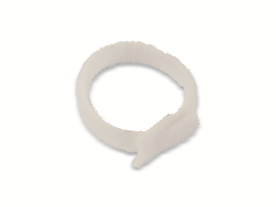 DAYTOOLS Kabelbinder, 180x12 mm, Klettverschluss, weiß, 10 Stück