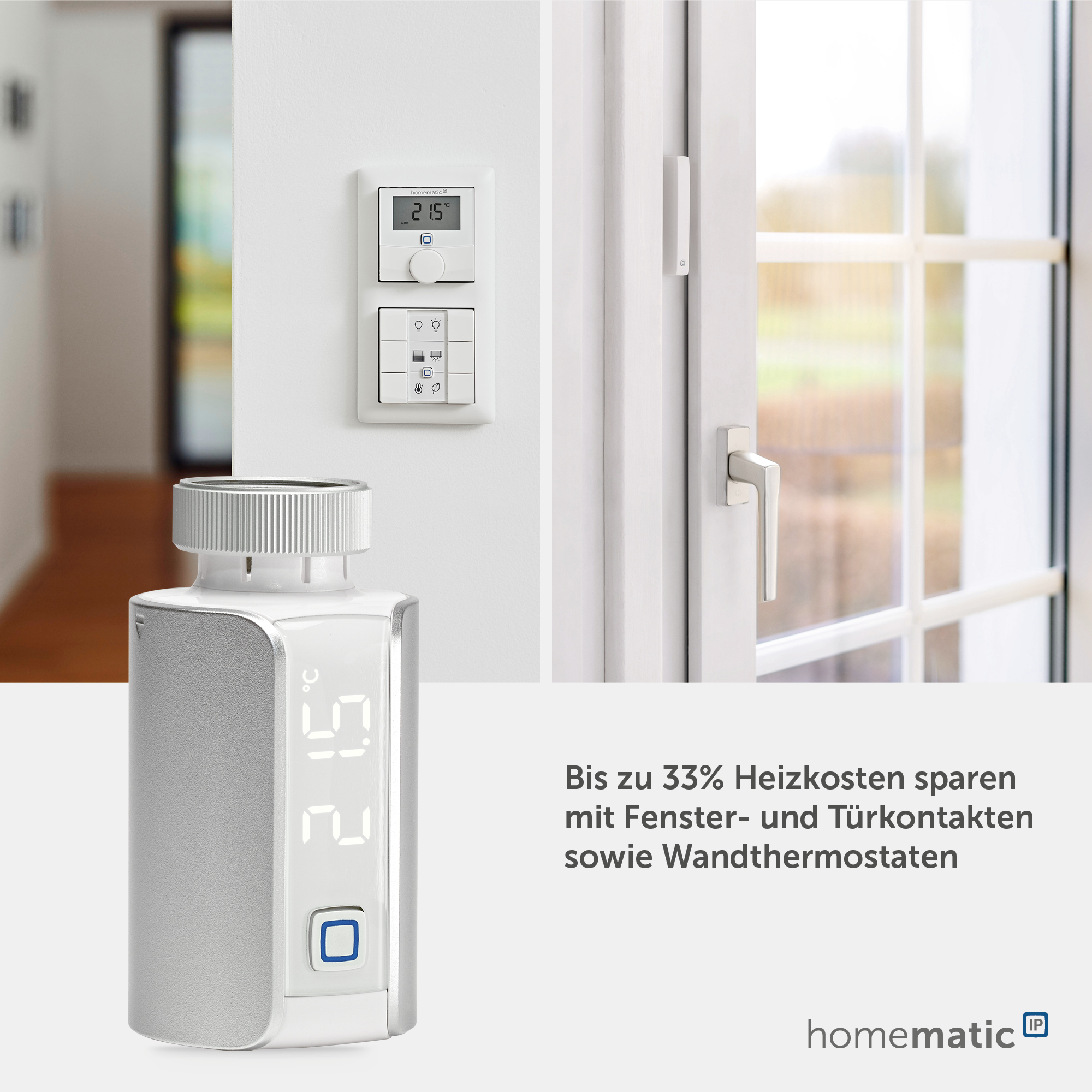 HOMEMATIC IP 156650A0, Heizkörperthermostat EVO, silber