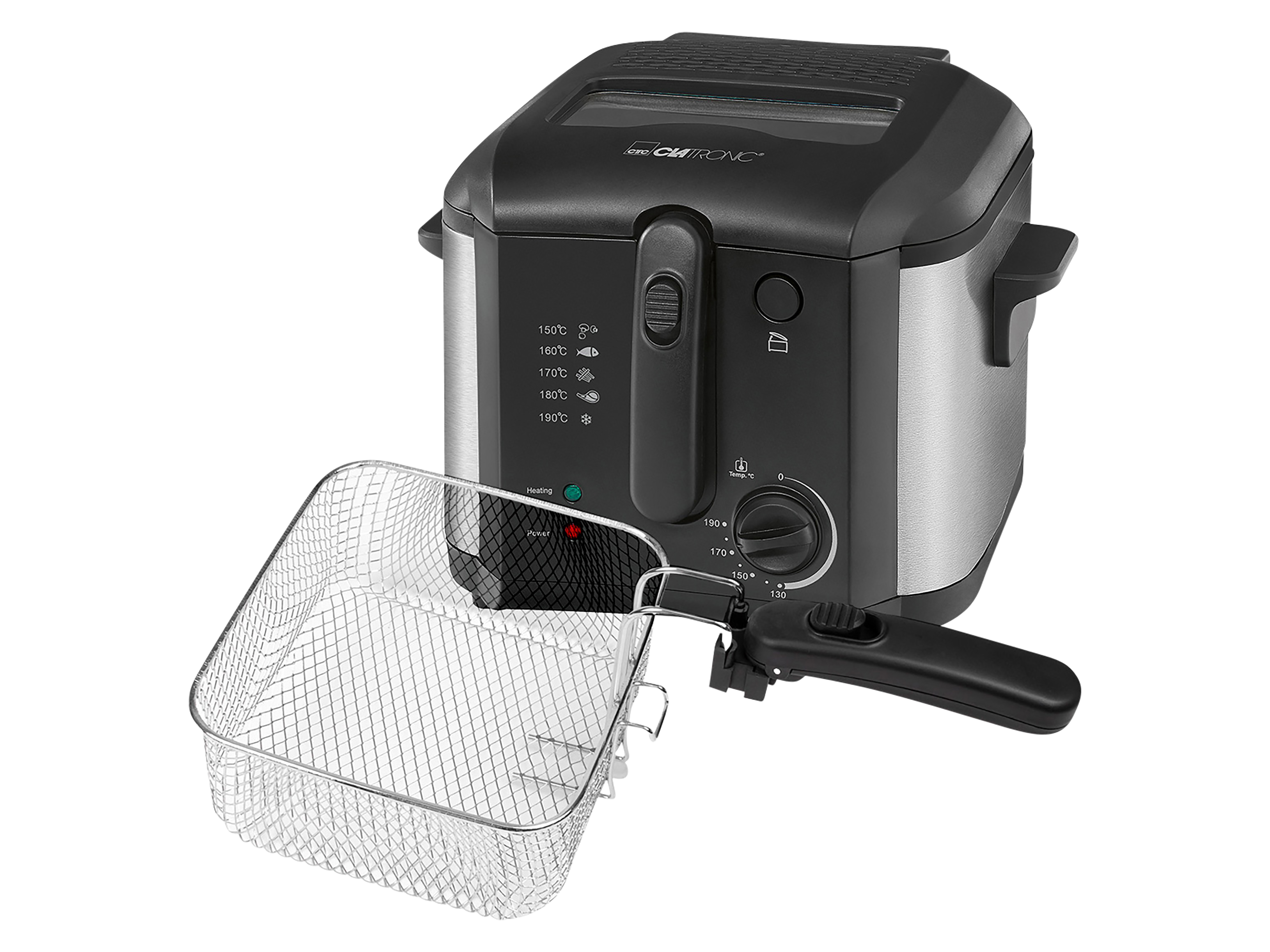CLATRONIC Fritteuse 2,5L (Öl) FR 3649, antihaftbeschichtet, 1600W, schwarz CLATRONIC Fritteuse 2,5L (Öl) FR 3649, antihaftbeschichtet, 1600W, schwarz