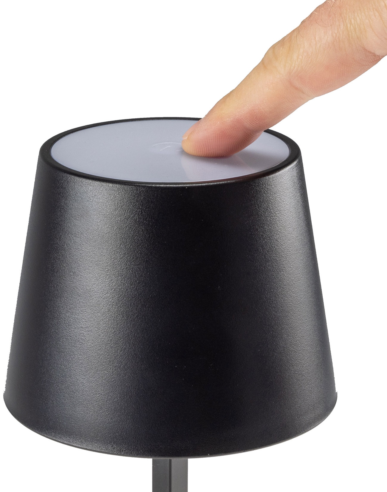 CHILITEC LED Tischleuchte, dimmbar, batteriebetrieben, schwarz CHILITEC LED Tischleuchte, dimmbar, batteriebetrieben, schwarz