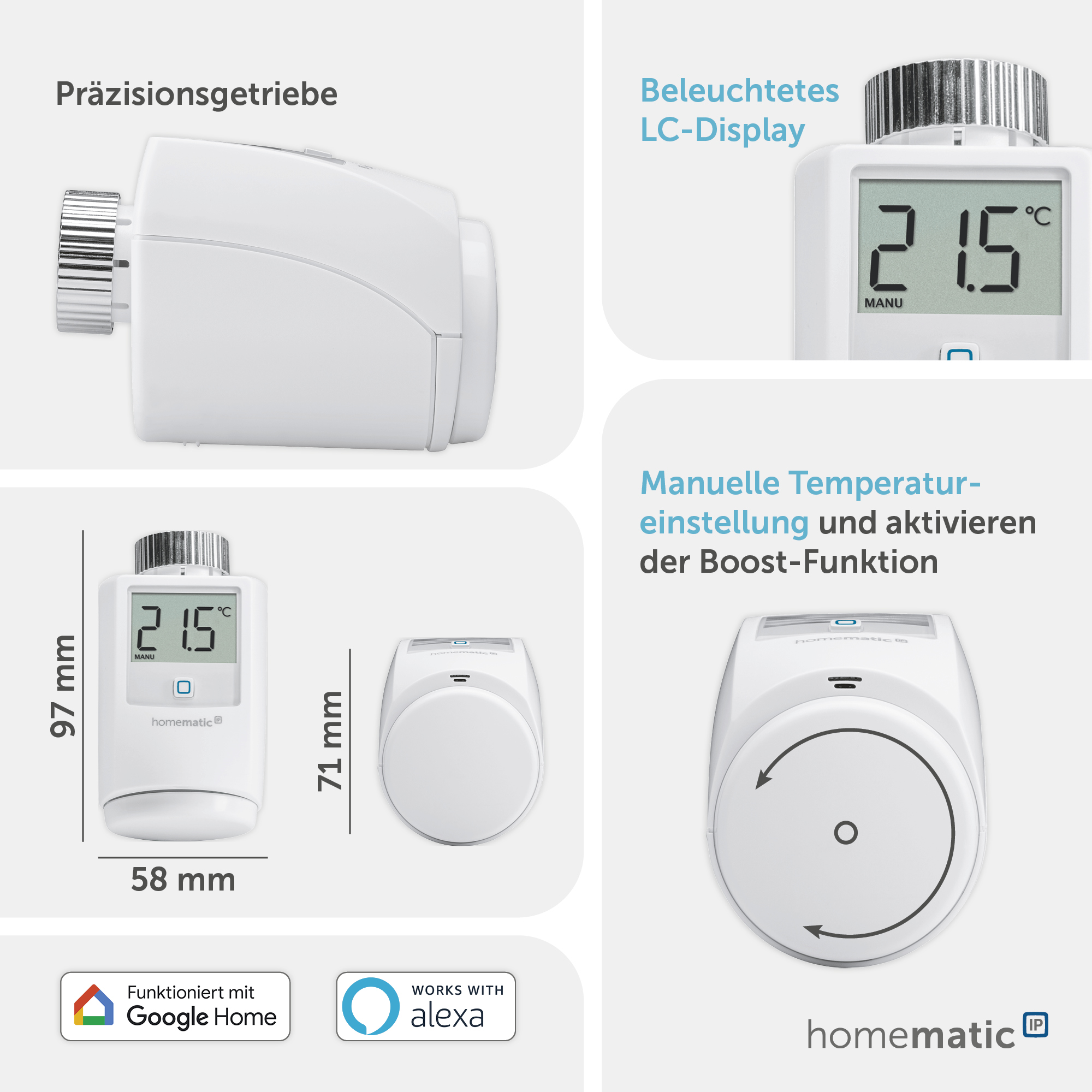 HOMEMATIC IP Smart Home 140280 Heizkörper-Thermostat