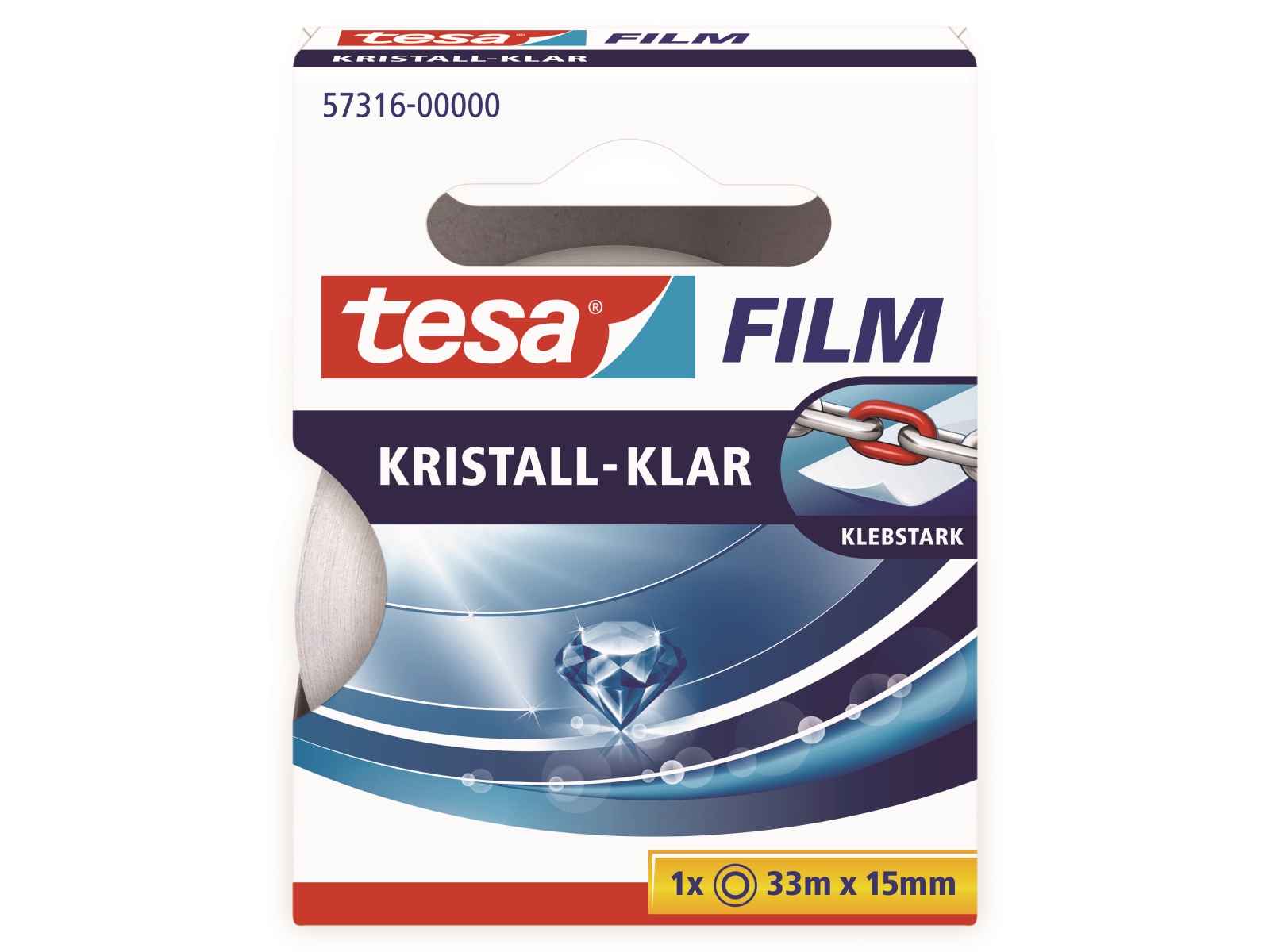 TESA film® kristall-klar, 1 Rolle, 33m:15mm, 57316-00000-02 TESA film® kristall-klar, 1 Rolle, 33m:15mm, 57316-00000-02