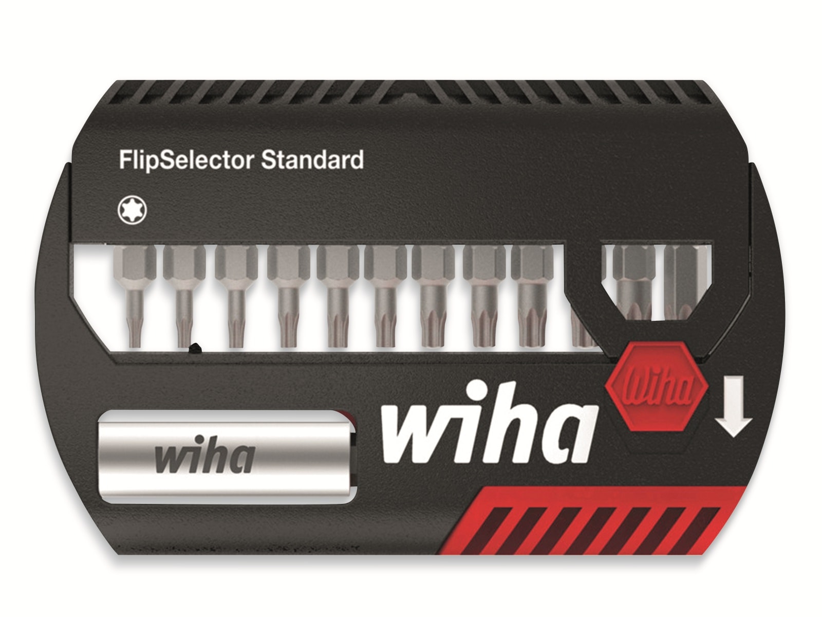 WIHA Bit-Set FlipSelector Standard mit Gürtelclip, 15-tlg. TX, 25mm