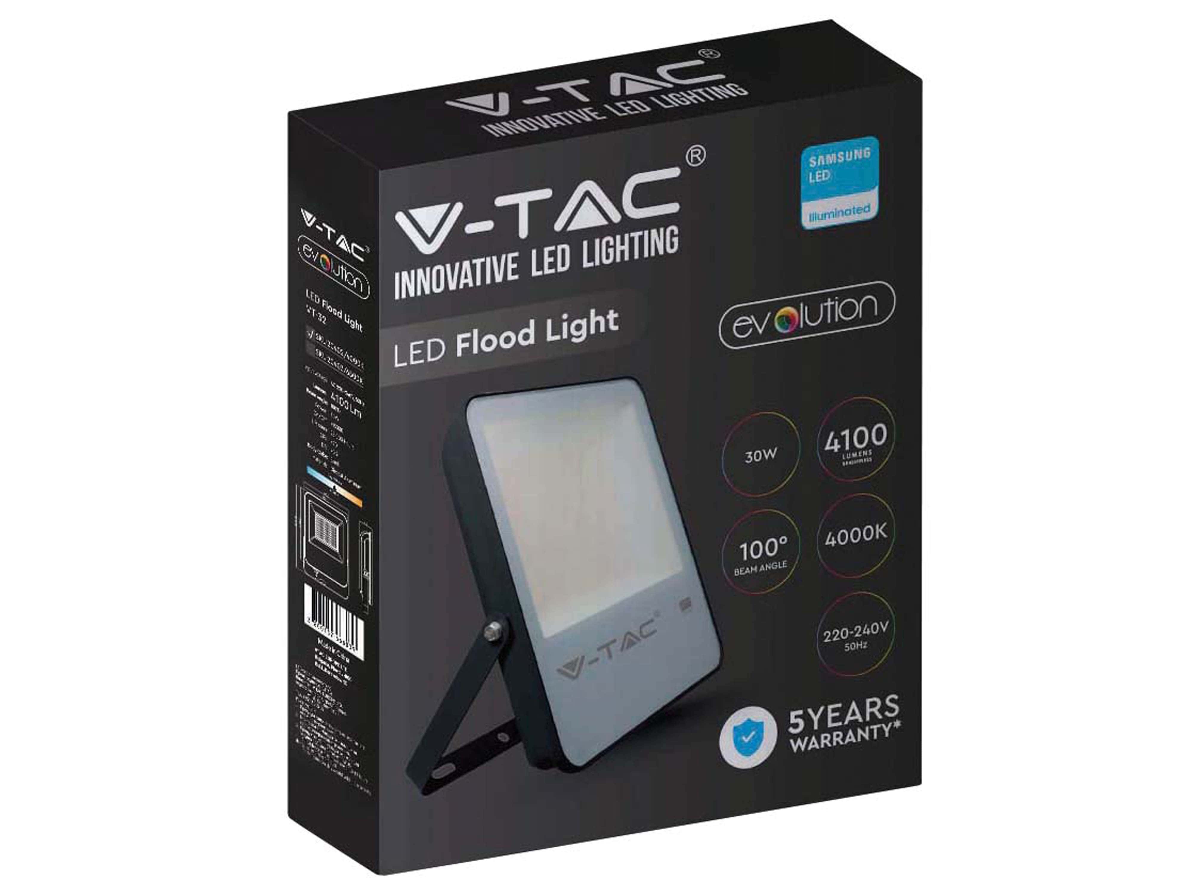 V-TAC LED-Fluter VT-52, High Lumen, 50 W, 6850 lm, 6500 K V-TAC LED-Fluter VT-52, High Lumen, 50 W, 6850 lm, 6500 K