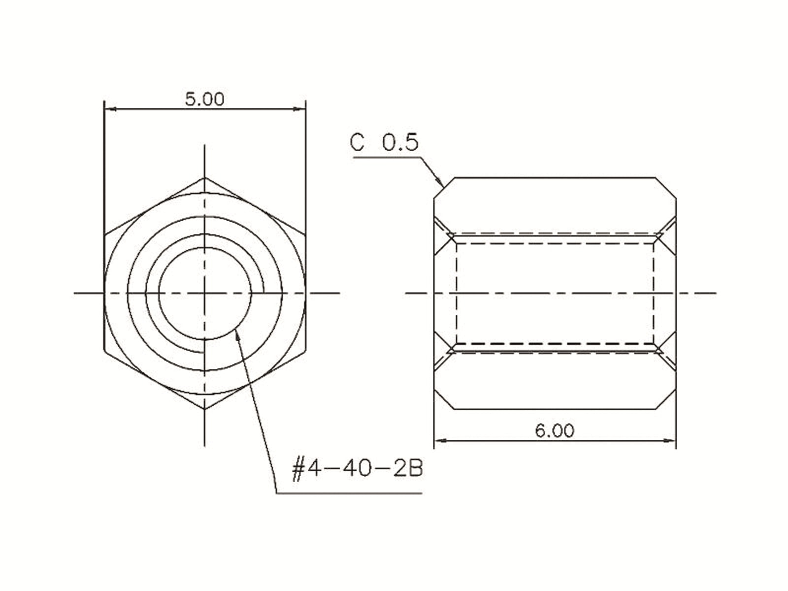 ECON CONNECT Befestigungsbolzen mit Innengewinden UNC 4-40