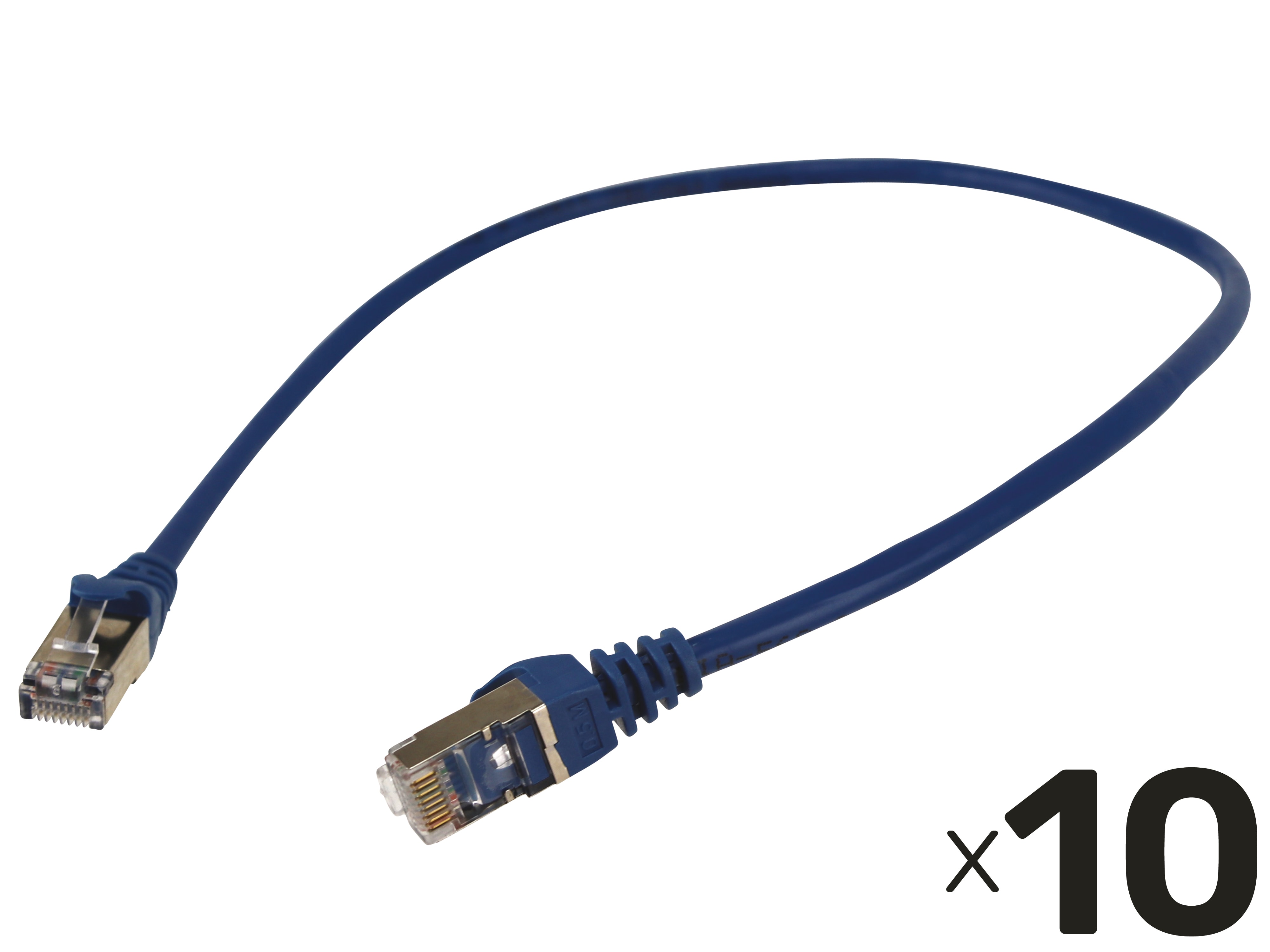 EQUIP CAT.5e Patchkabel, 0,5m, blau, 8P8C, F/UTP, 10er Pack EQUIP CAT.5e Patchkabel, 0,5m, blau, 8P8C, F/UTP, 10er Pack