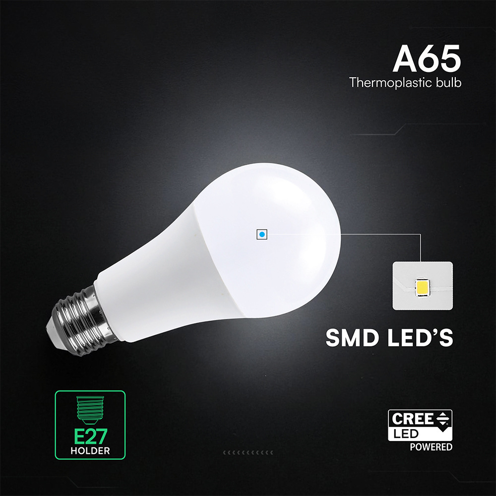 V-TAC LED-Lampe VT-2142566, EEK: F, 17W, 1710lm, 3000K, E27, A60, 200° V-TAC LED-Lampe VT-2142566, EEK: F, 17W, 1710lm, 3000K, E27, A60, 200°