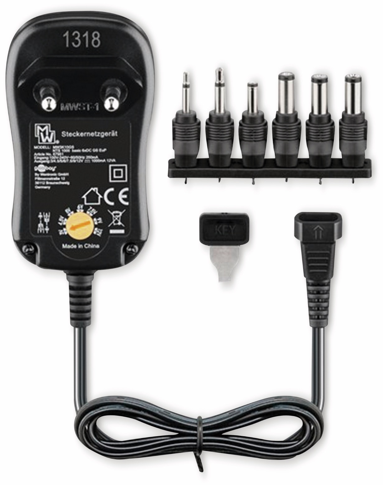 GOOBAY Universal-Steckernetzteil 67951, 3...12 V-, 12 W GOOBAY Universal-Steckernetzteil 67951, 3...12 V-, 12 W