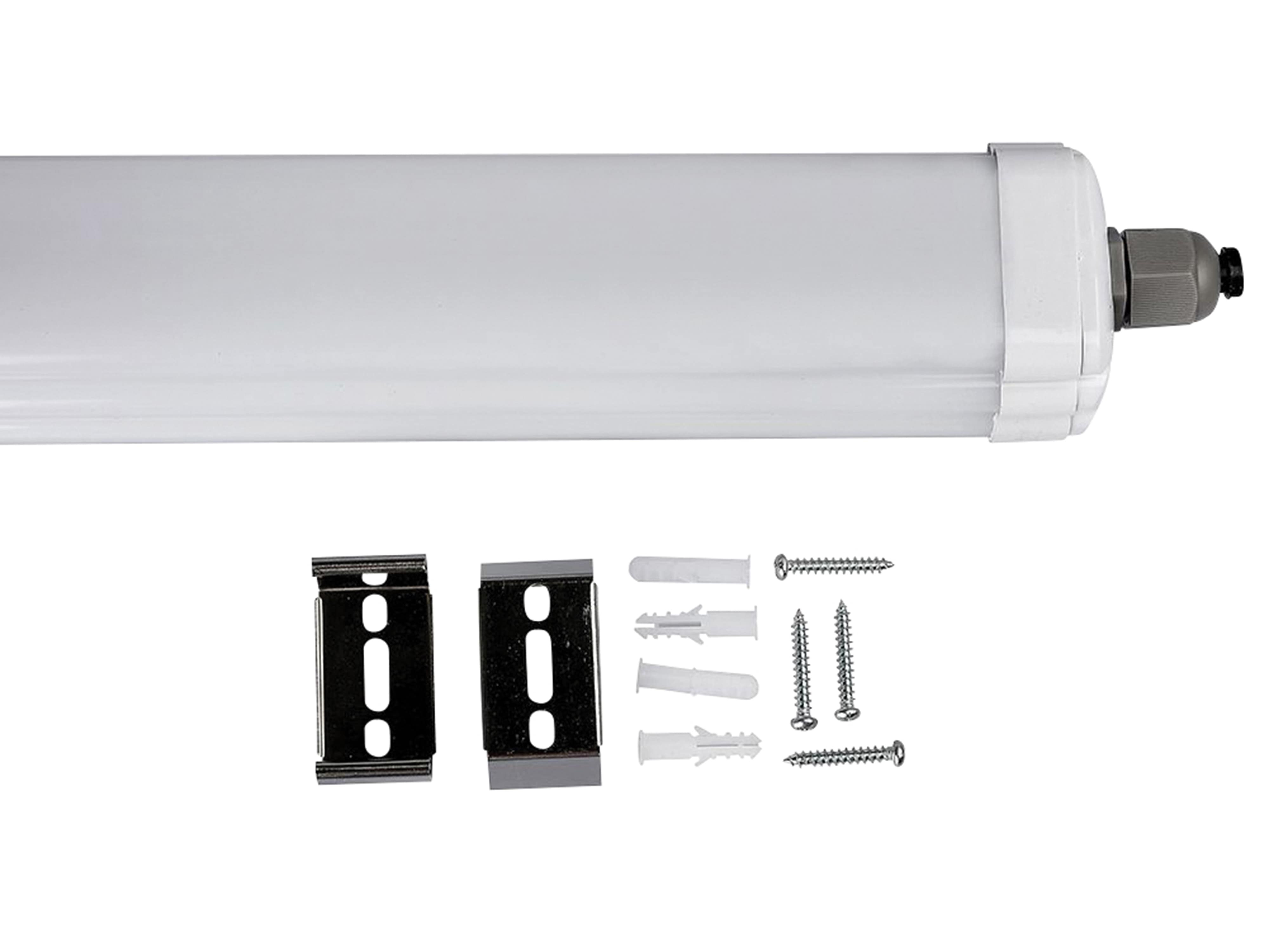 V-TAC LED-Feuchtraum-Wannenleuchte, 36W, 4320lm, 4500K, 1200mm, 4 Stk V-TAC LED-Feuchtraum-Wannenleuchte, 36W, 4320lm, 4000K, 1200mm, 4 Stk