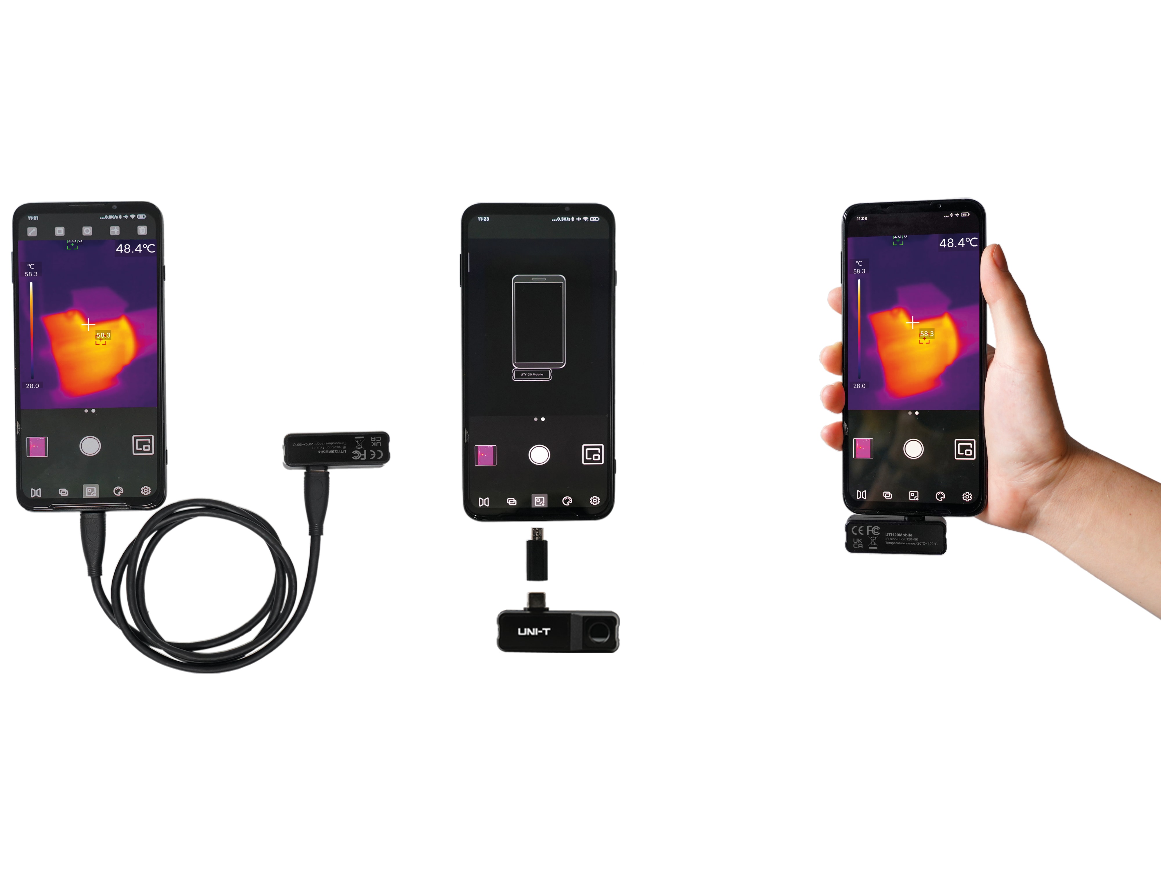UNI-T Smartphone-Wärmebildkamera UTi120Mobile für Android UNI-T Smartphone-Wärmebildkamera UTi120Mobile für Android
