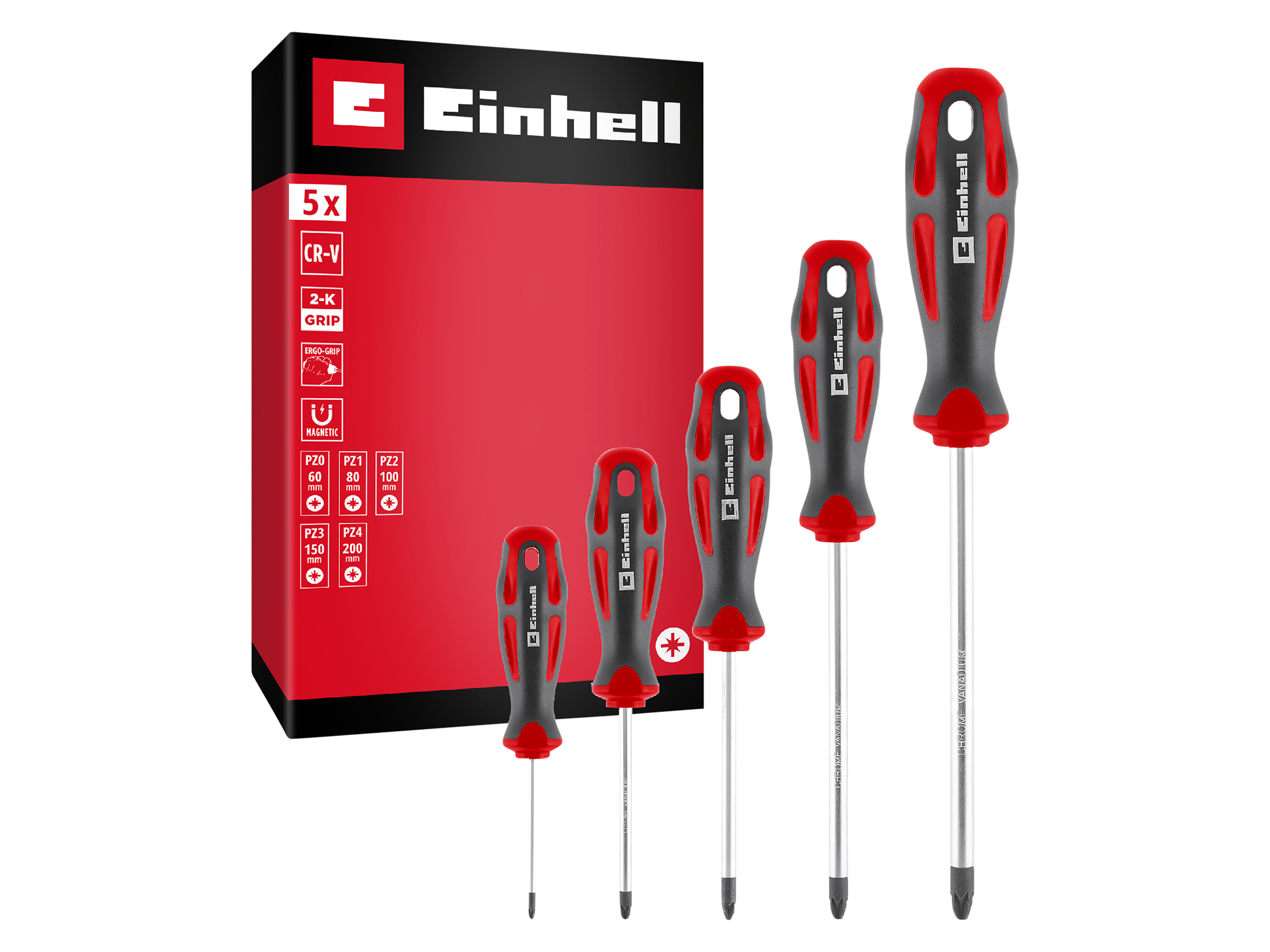 EINHELL Schraubendreher-Set PZ, 370535, 5-teilig EINHELL Schraubendreher-Set PZ, 370535, 5-teilig