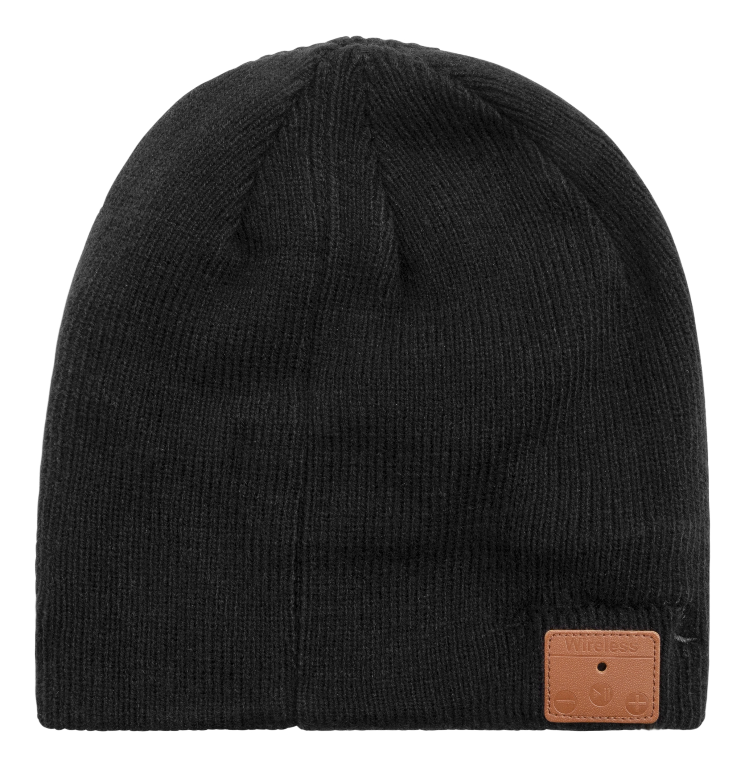 GADGETMONSTER Strickmütze mit Bluetooth Kopfhörer, schwarz