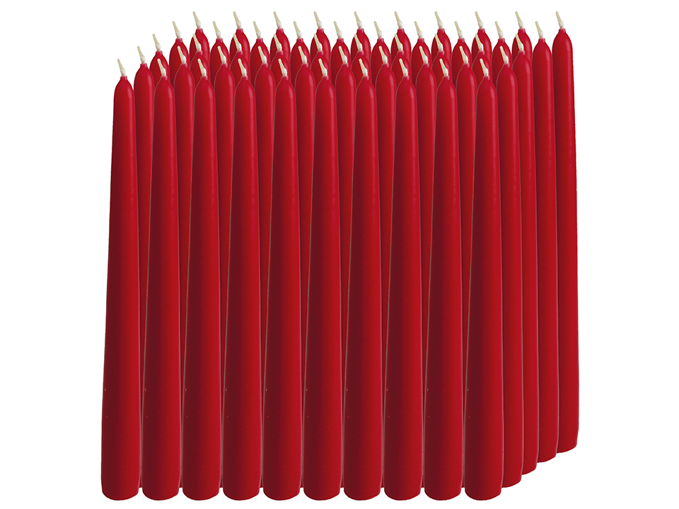 WIEDEMANN Tafelkerzen, rot, 250/25mm, 50 Stück WIEDEMANN Tafelkerzen, rot, 250/25mm, 50 Stück