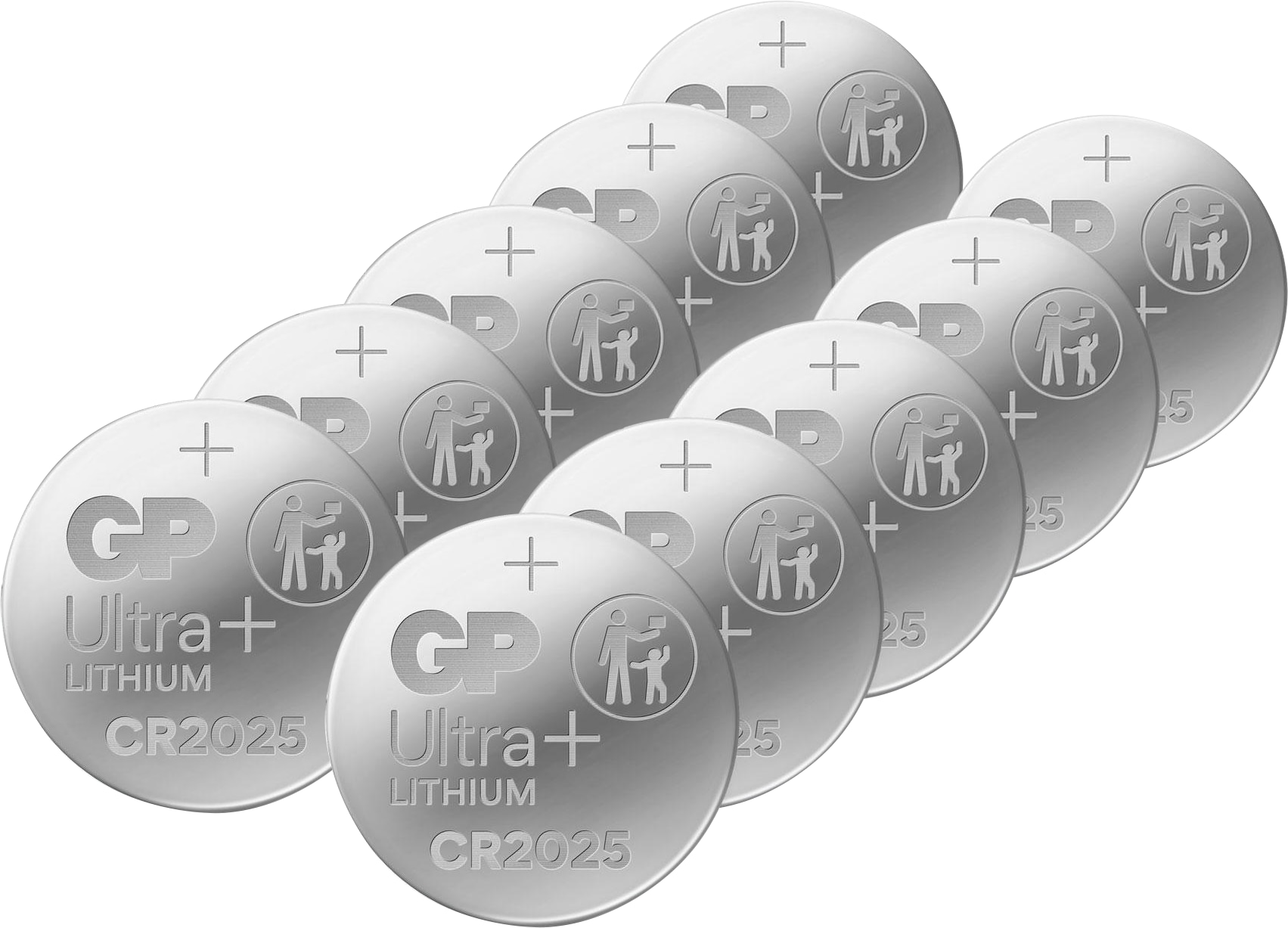GP Lithium-Knopfzelle CR2025, 3V, 10 Stück