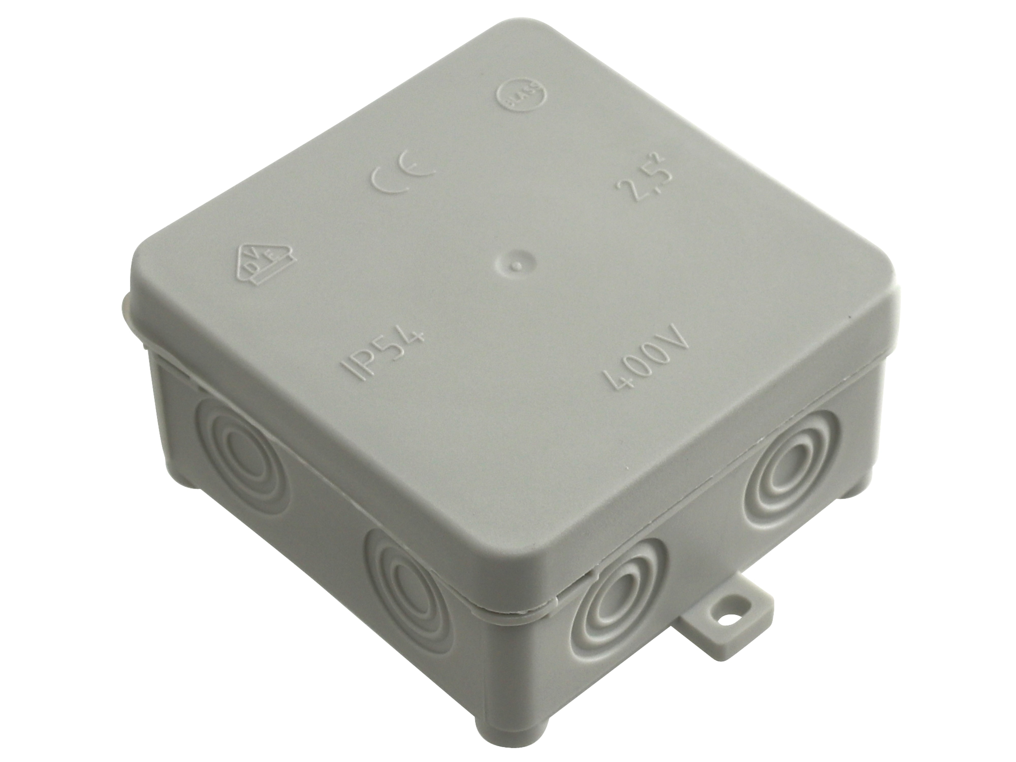 Abzweigdose, AP, IP54, 75x75x40mm, grau