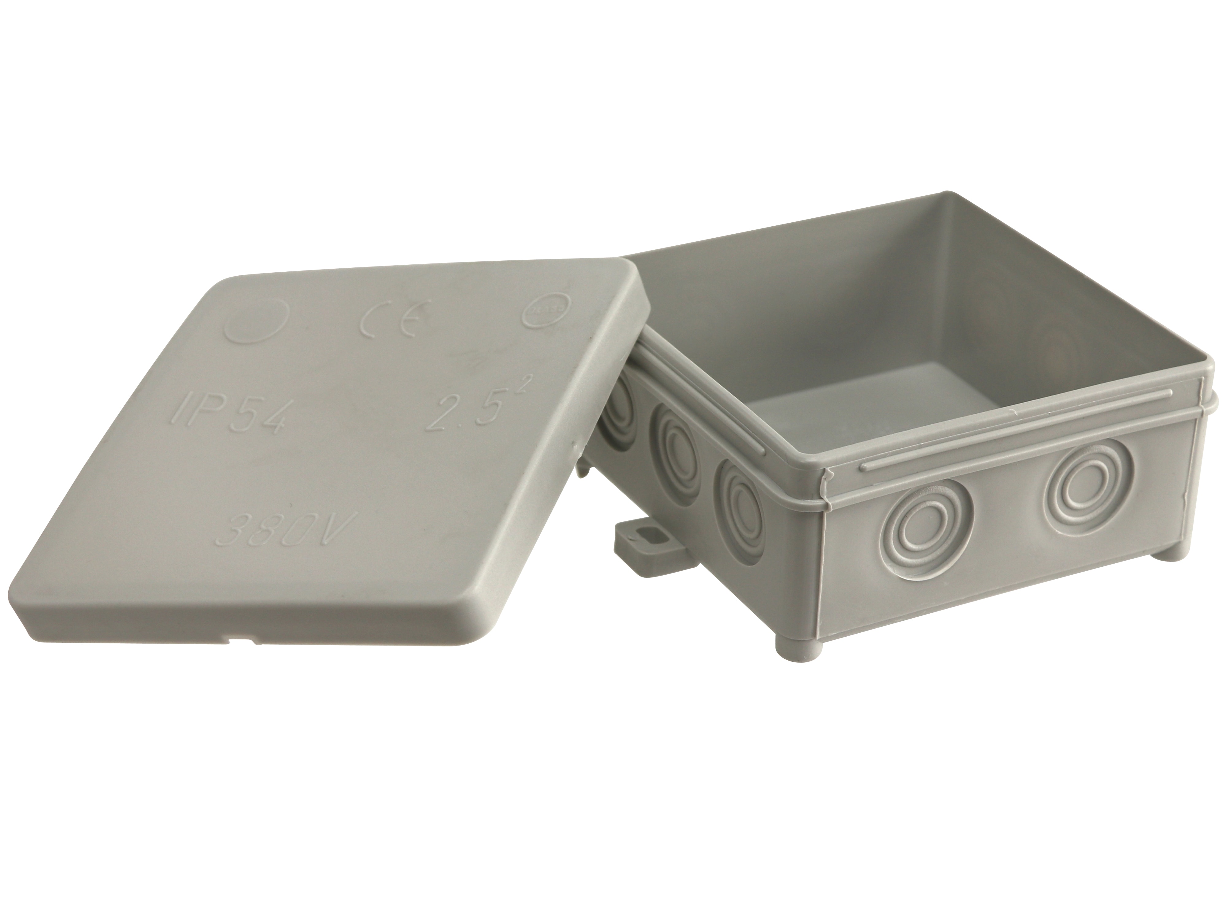 Abzweigdose, AP, IP54, 85x85x40mm, grau Abzweigdose, AP, IP54, 85x85x40mm, grau
