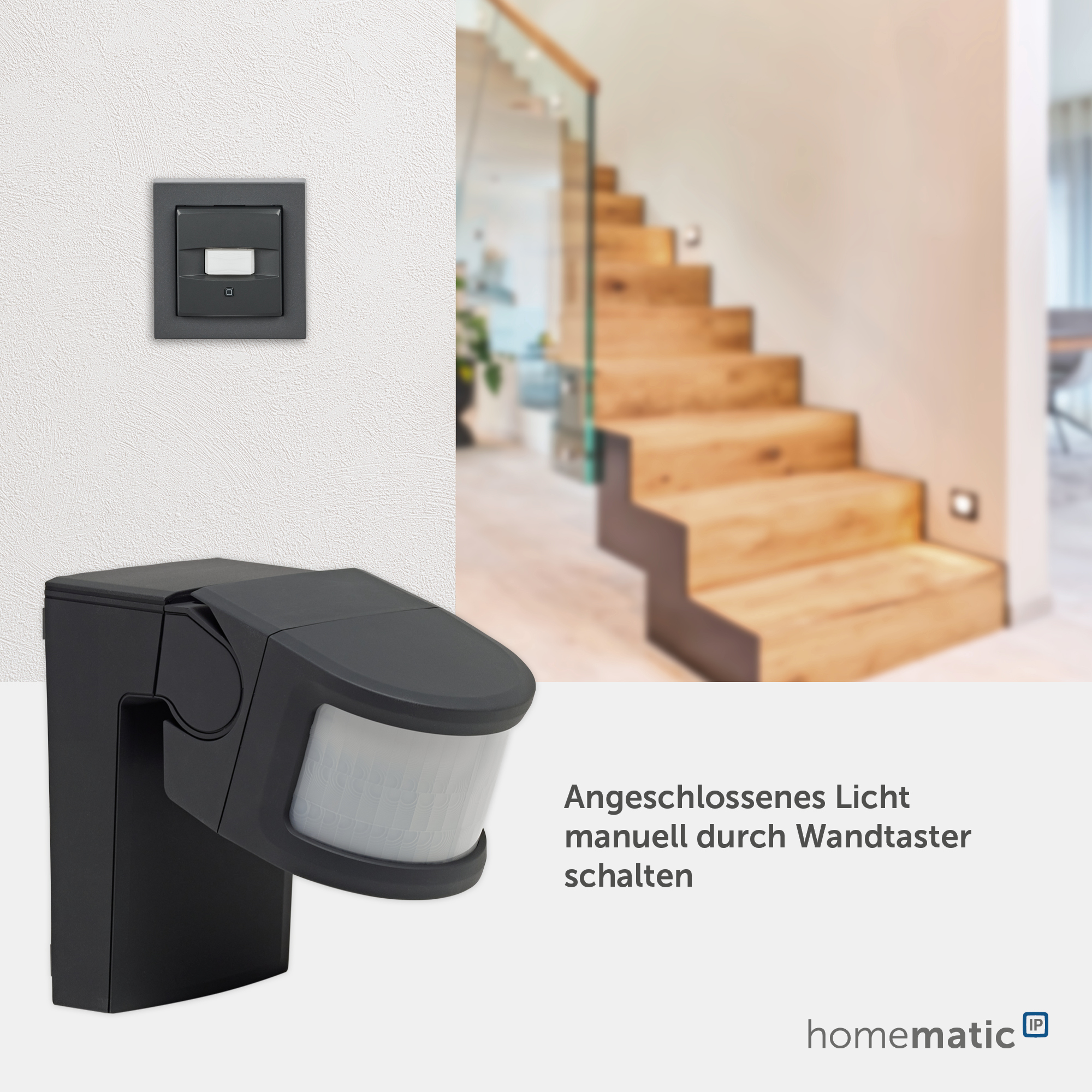 HOMEMATIC IP Bewegungsmelder mit Schaltaktor, außen, weiß