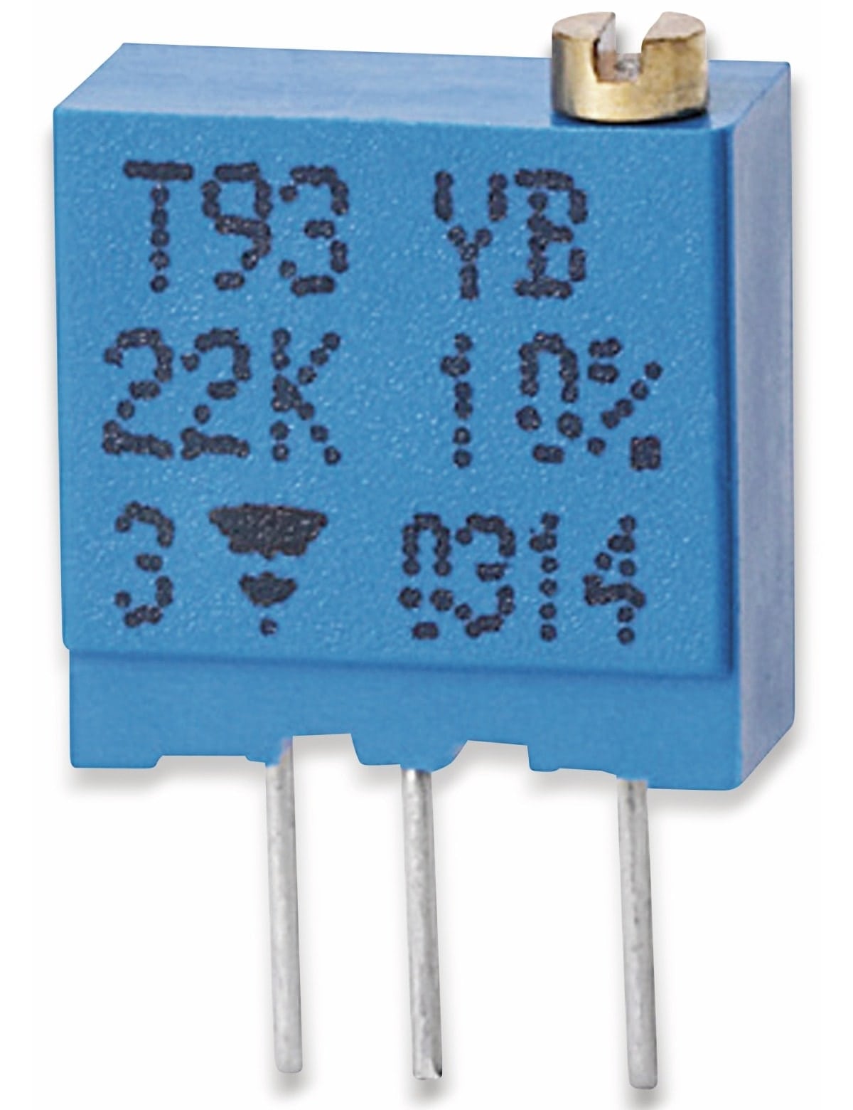 VISHAY Cermet-Trimmer T93YB, stehend, 0,5 W, 100 kΩ