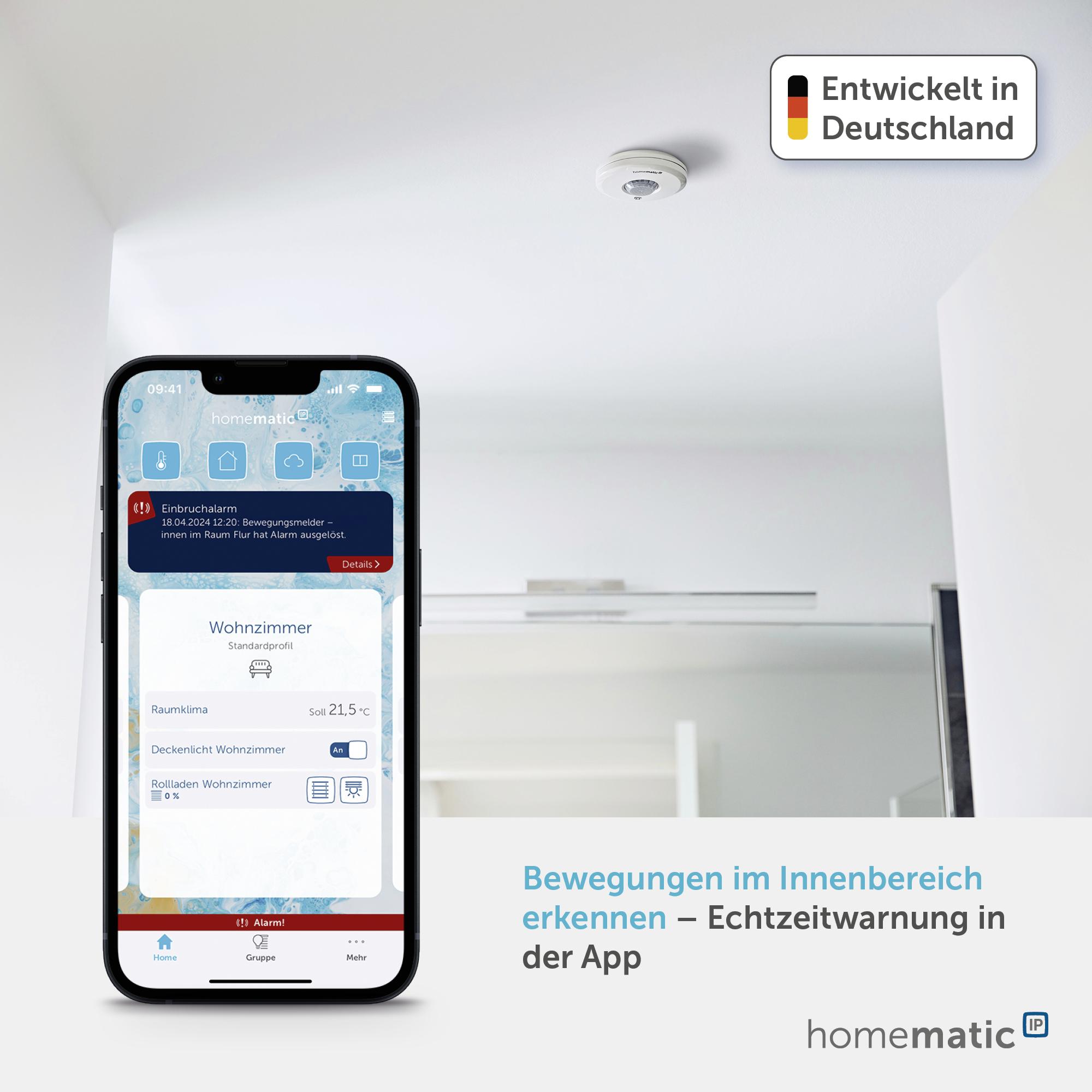 HOMEMATIC IP Smart Home 150587A0, Präsenzmelder für innen