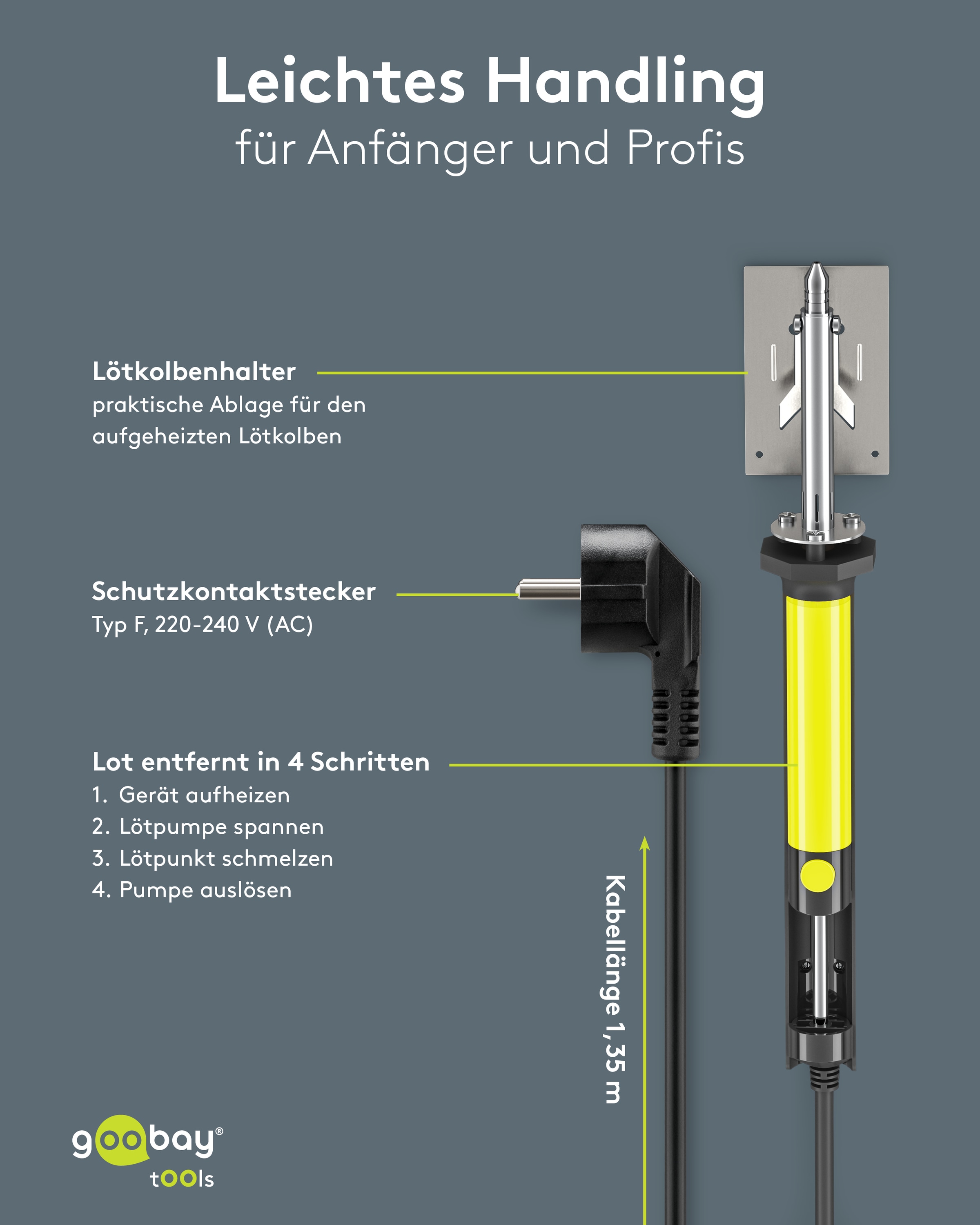 GOOBAY TOOLS Entlötkolben 40 W GOOBAY TOOLS Entlötkolben 40 W