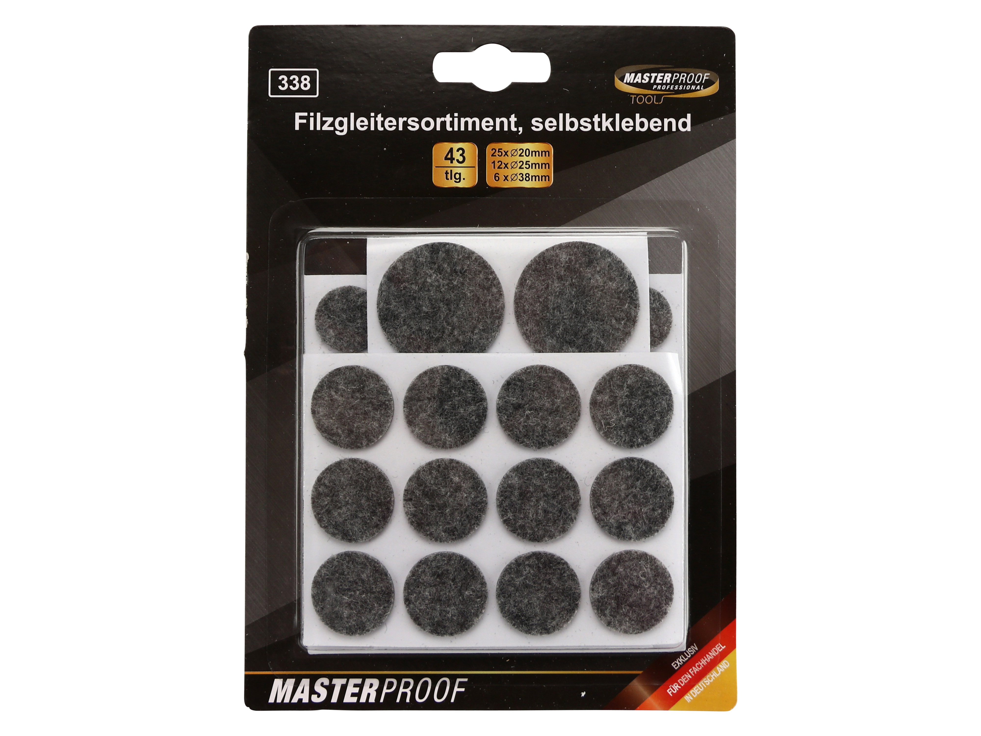 EUROTOOLS Filzgleiter-Set 338-JHHY, 43-teilig EUROTOOLS Filzgleiter-Set 338-JHHY, 43-teilig