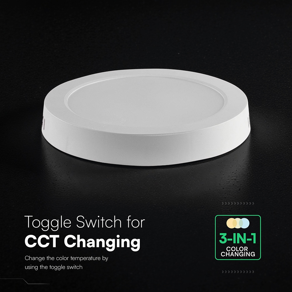 V-TAC LED-Deckenleuchte VT-78736, EEK: E, 12W, 1320lm, 3000K/4000K/6500K V-TAC LED-Deckenleuchte VT-78736, EEK: E, 12W, 1320lm, 3000K/4000K/6500K