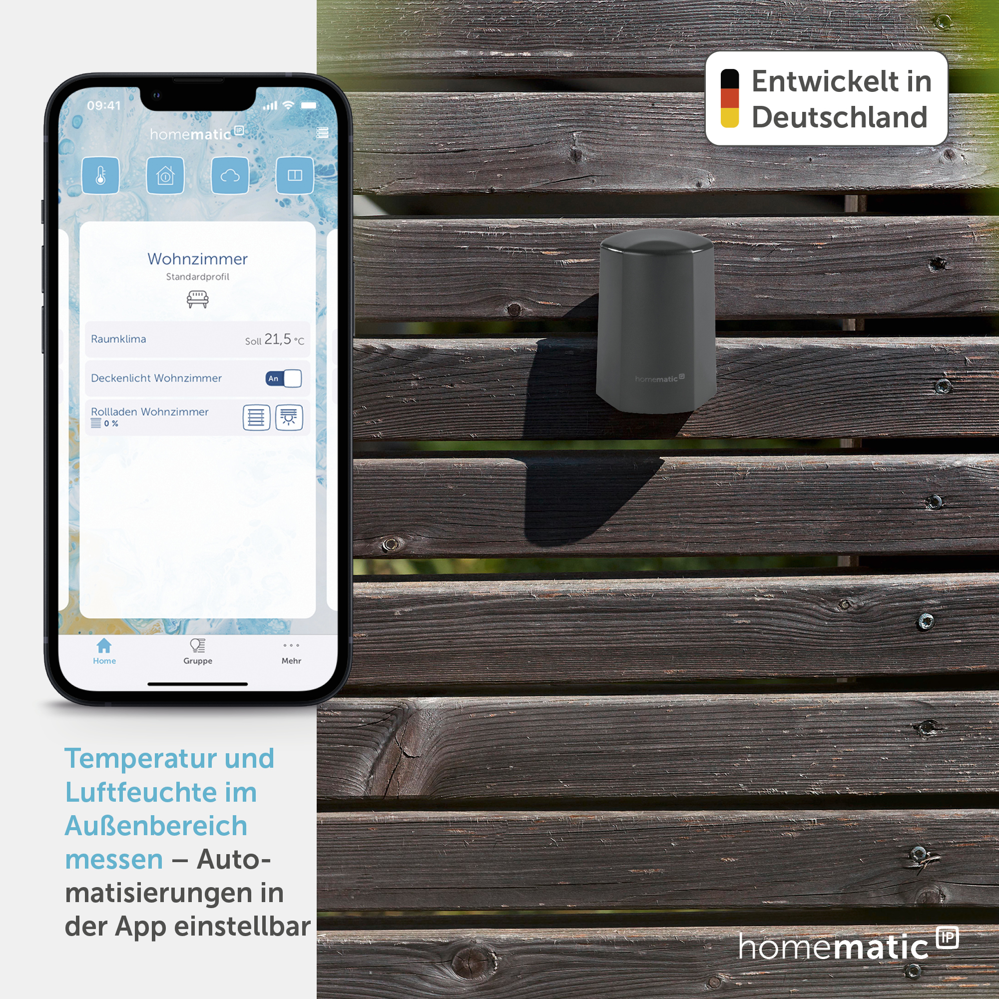 HOMEMATIC IP Smart Home 150573A0, Temp. Und Luftfeuchtigkeitssensor, anthrazit HOMEMATIC IP Smart Home 150573A0, Temp. Und Luftfeuchtigkeitssensor, anthrazit