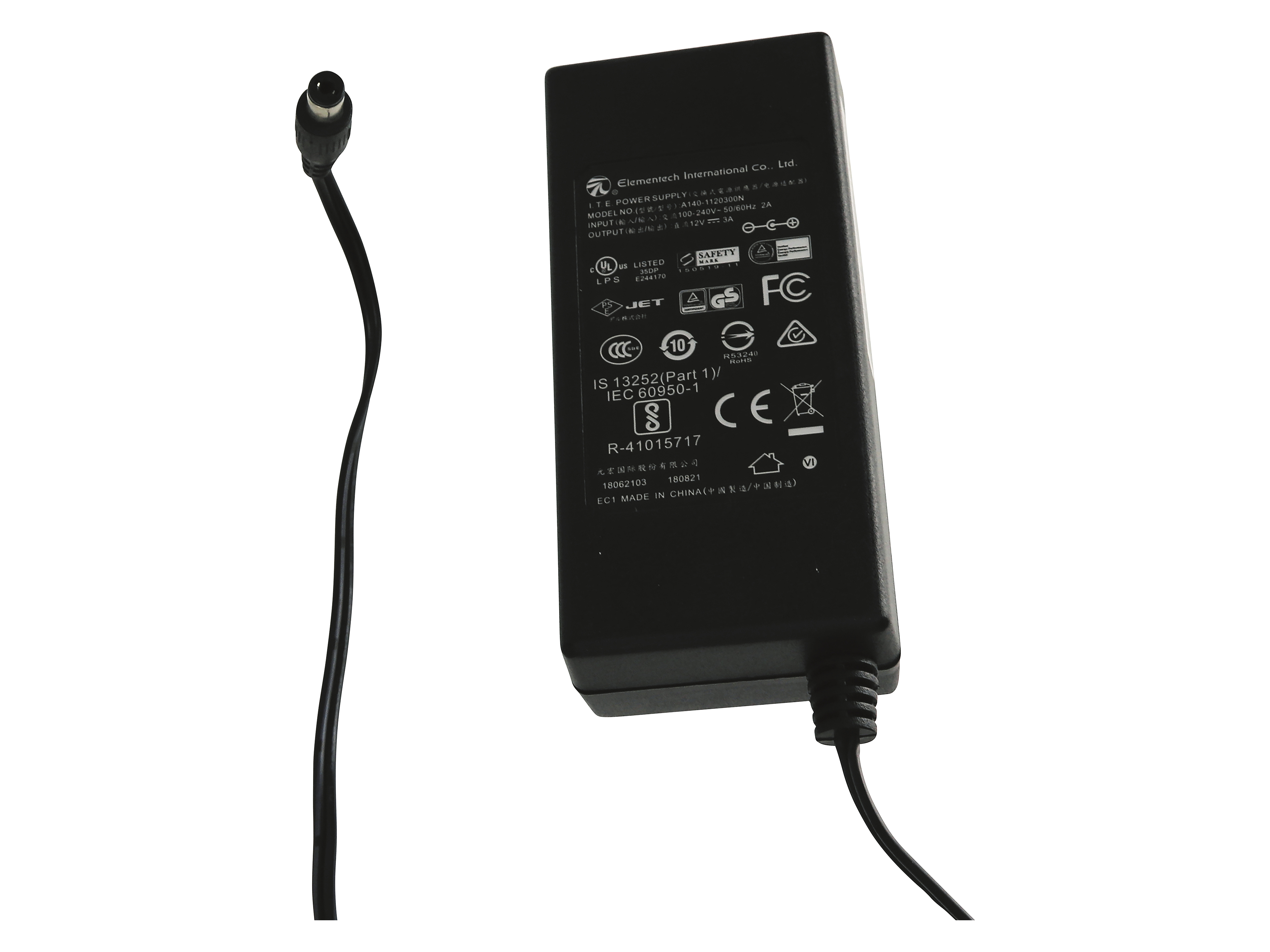 ELEMENTECH Schaltnetzteil A140-1120300N, 12 V-/3 A, refurbished