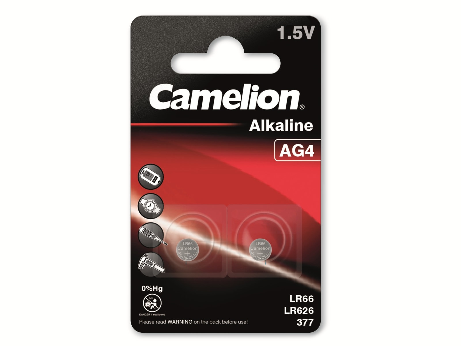 CAMELION Knopfzelle AG4, 2 St.
