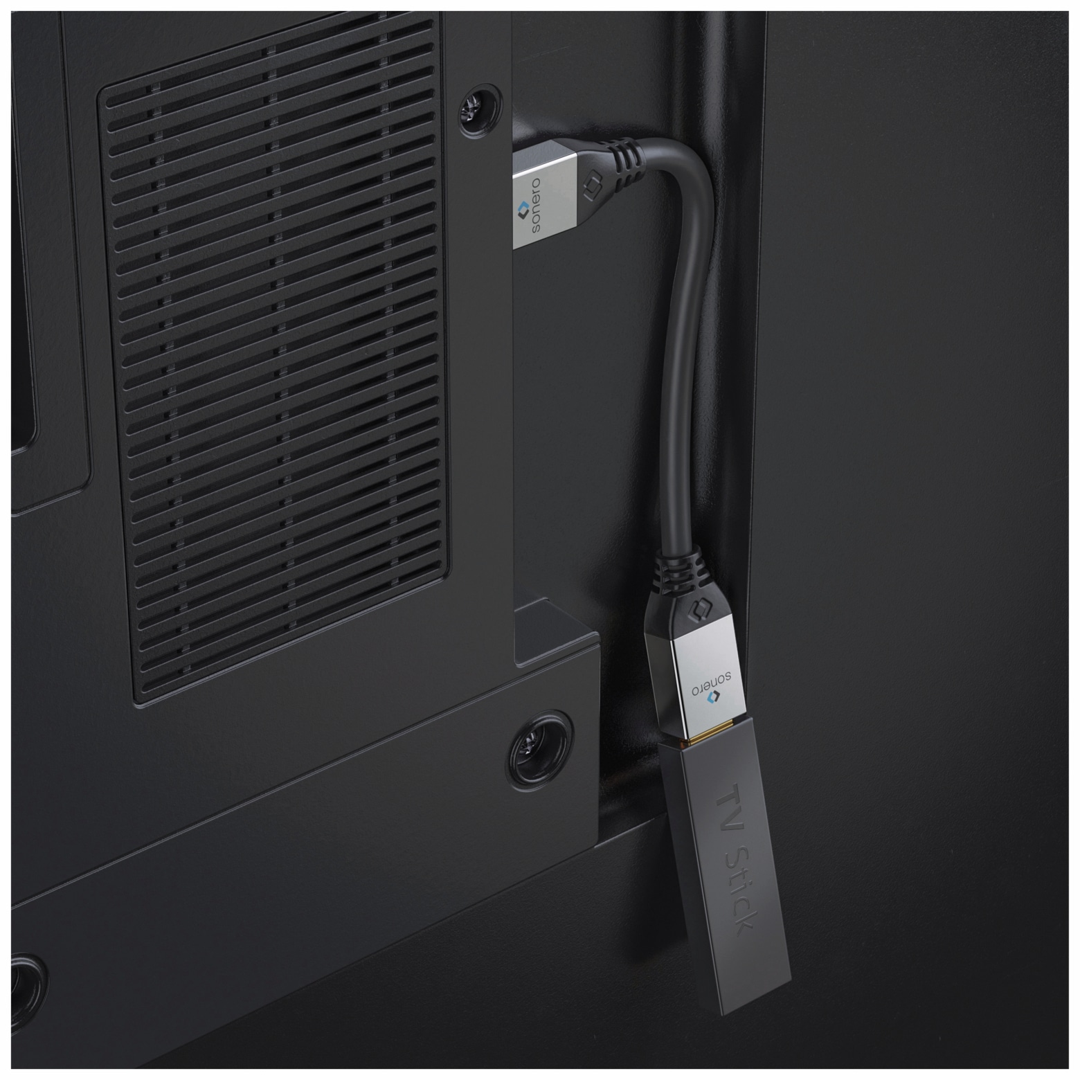 SONERO HDMI-Adapter Metallstecker, 0,25 m, Stecker/Kupplung