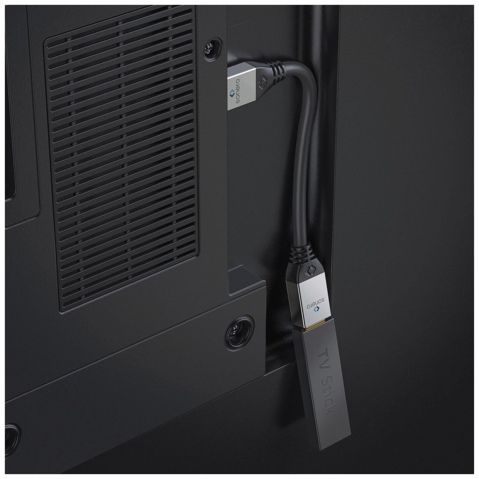 SONERO HDMI-Adapter Metallstecker, 0,25 m, Stecker/Kupplung