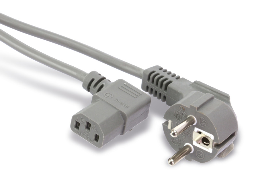 GOOBAY Kaltgerätekabel, 2 m, grau GOOBAY Kaltgerätekabel, 2 m, grau