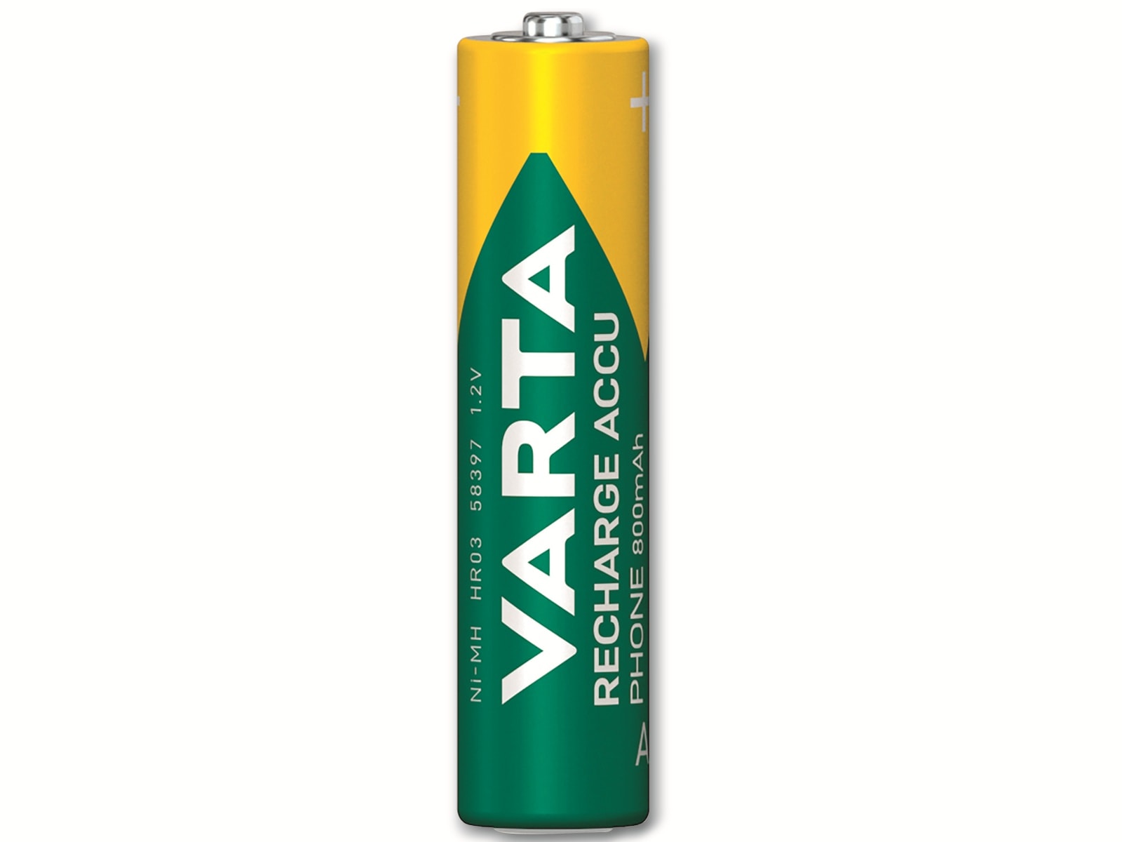 VARTA Akku NiMH, Micro, AAA, HR03, 1.2V/800mAh, Accu Phone, 2er Pack VARTA Akku NiMH, Micro, AAA, HR03, 1.2V/800mAh, Accu Phone, 2er Pack