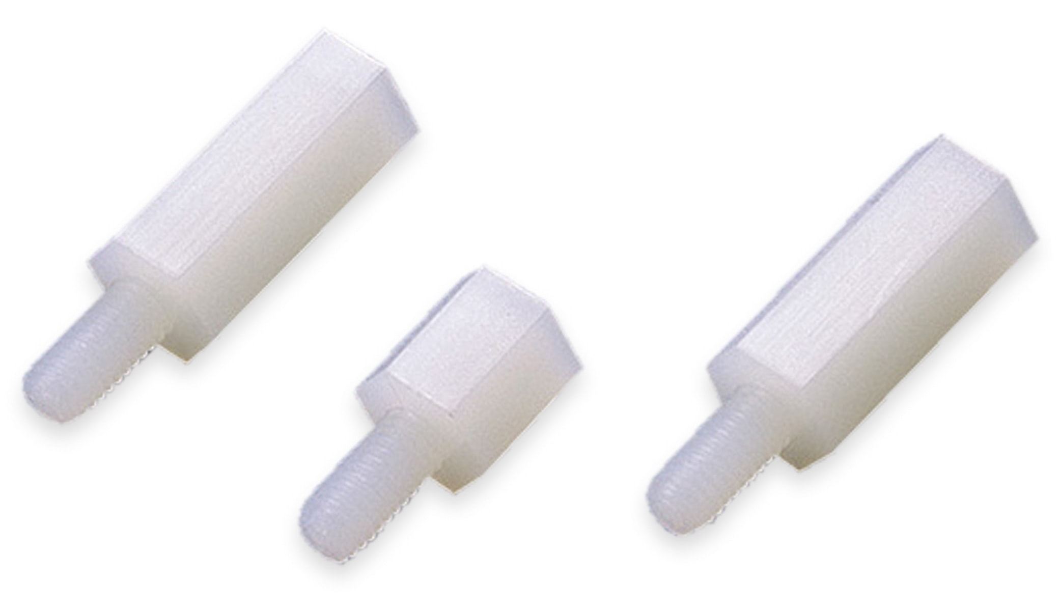 KSS Abstandsbolzen, naturfarben, Polyamid, 5,6 mm, 6 mm, M3x0,5, 10 mm KSS Abstandsbolzen, naturfarben, Polyamid, 5,6 mm, 6 mm, M3x0,5, 10 mm