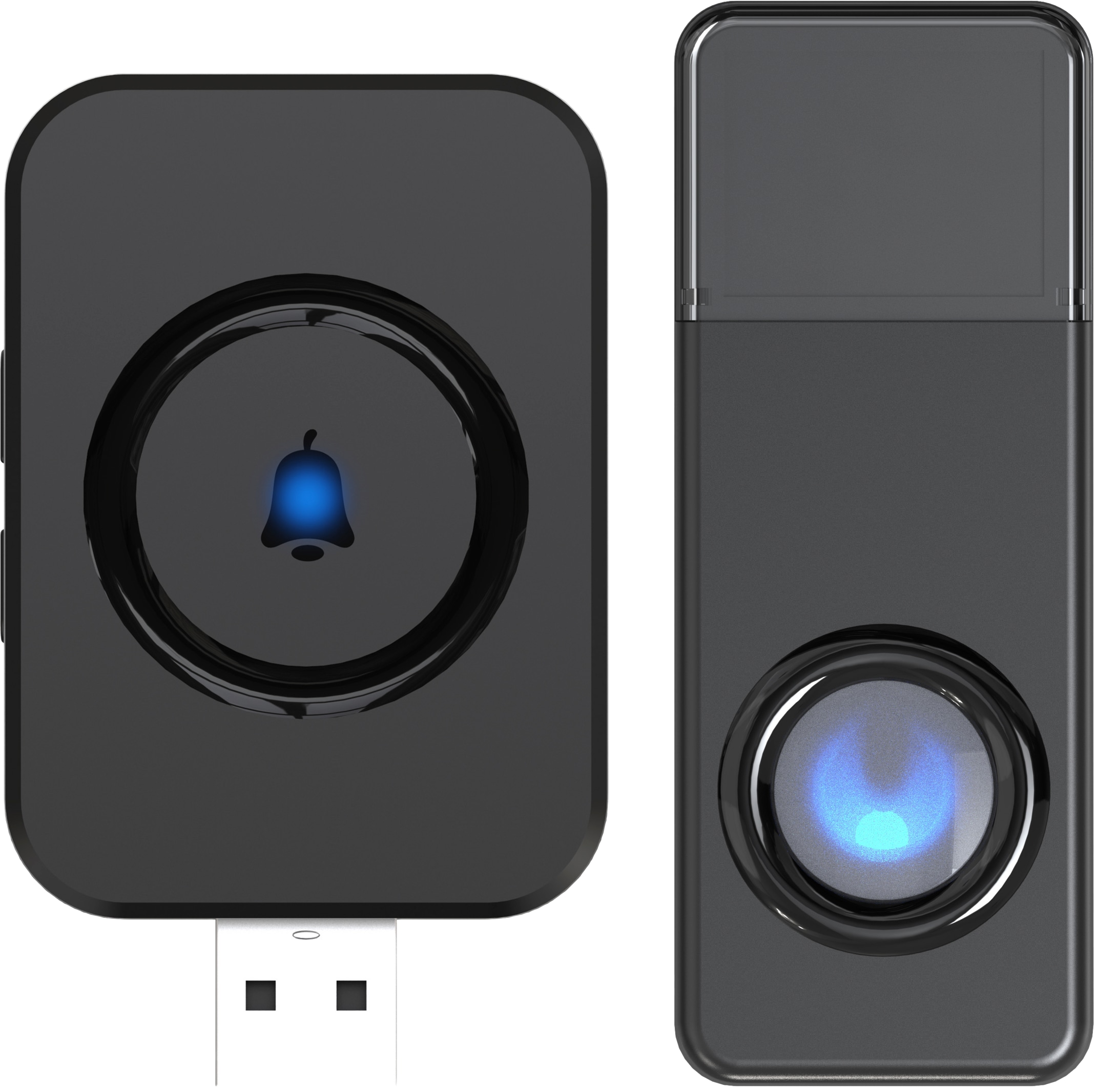 REV Funk-Gong Orchestra, für USB-Steckdose, 100 m, schwarz