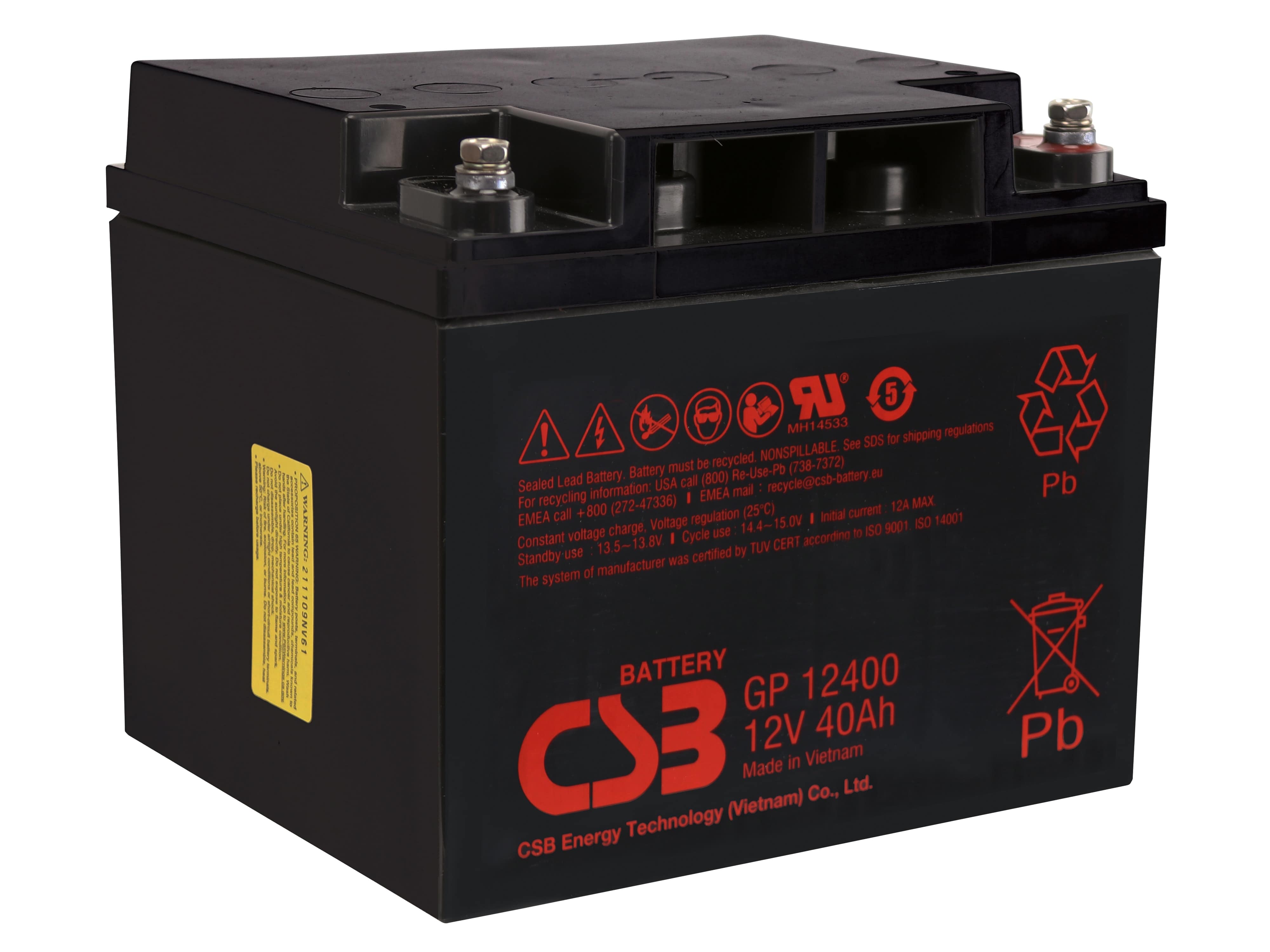 CSB Blei-Akkumulator GP12400, 12 V-/40 Ah CSB Blei-Akkumulator GP12400, 12 V-/40 Ah