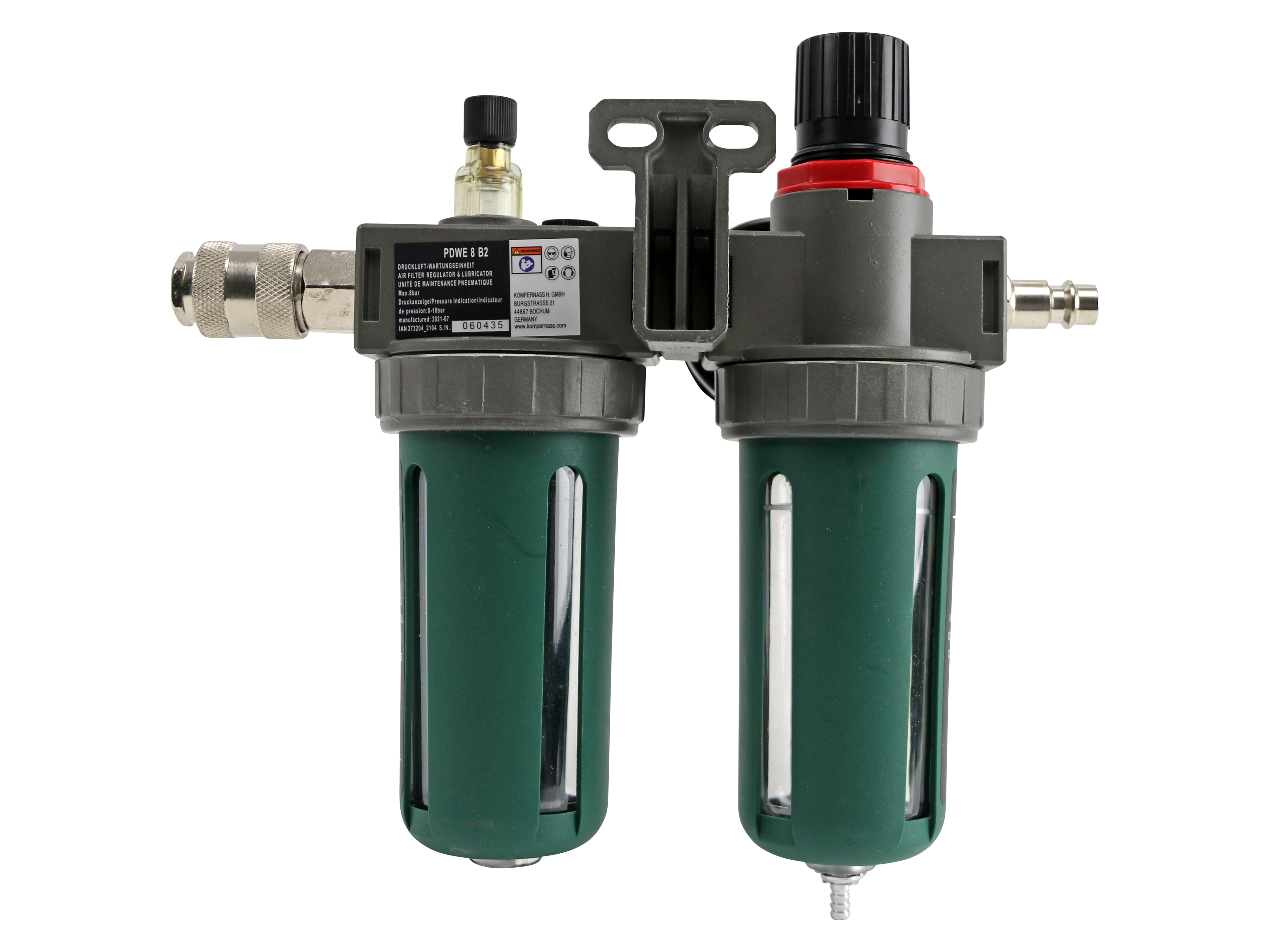 Druckluft-Wartungseinheit, 8 bar, 1/4"