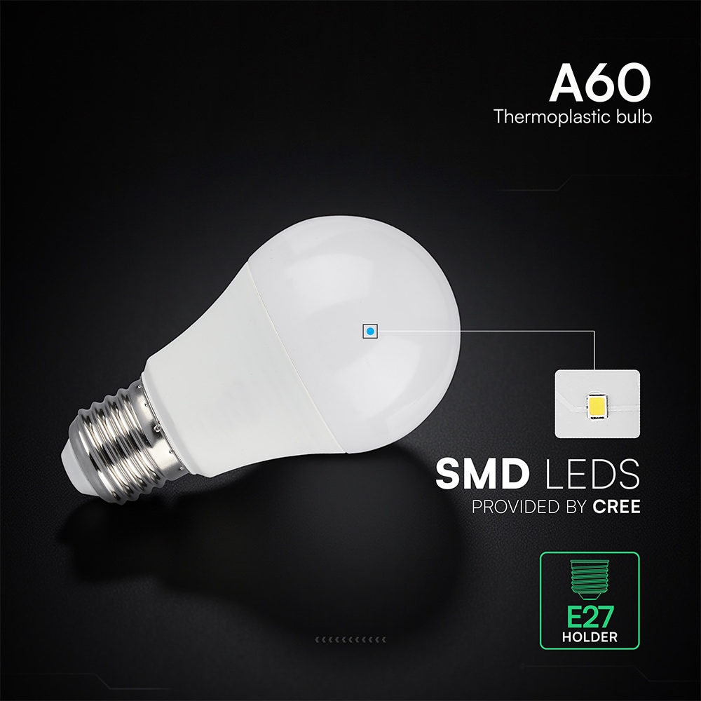 V-TAC LED-Lampe VT-2172626, EEK: F, 8,5W, 806lm, 6500K, E27, A60, 200° V-TAC LED-Lampe VT-2172626, EEK: F, 8,5W, 806lm, 6500K, E27, A60, 200°
