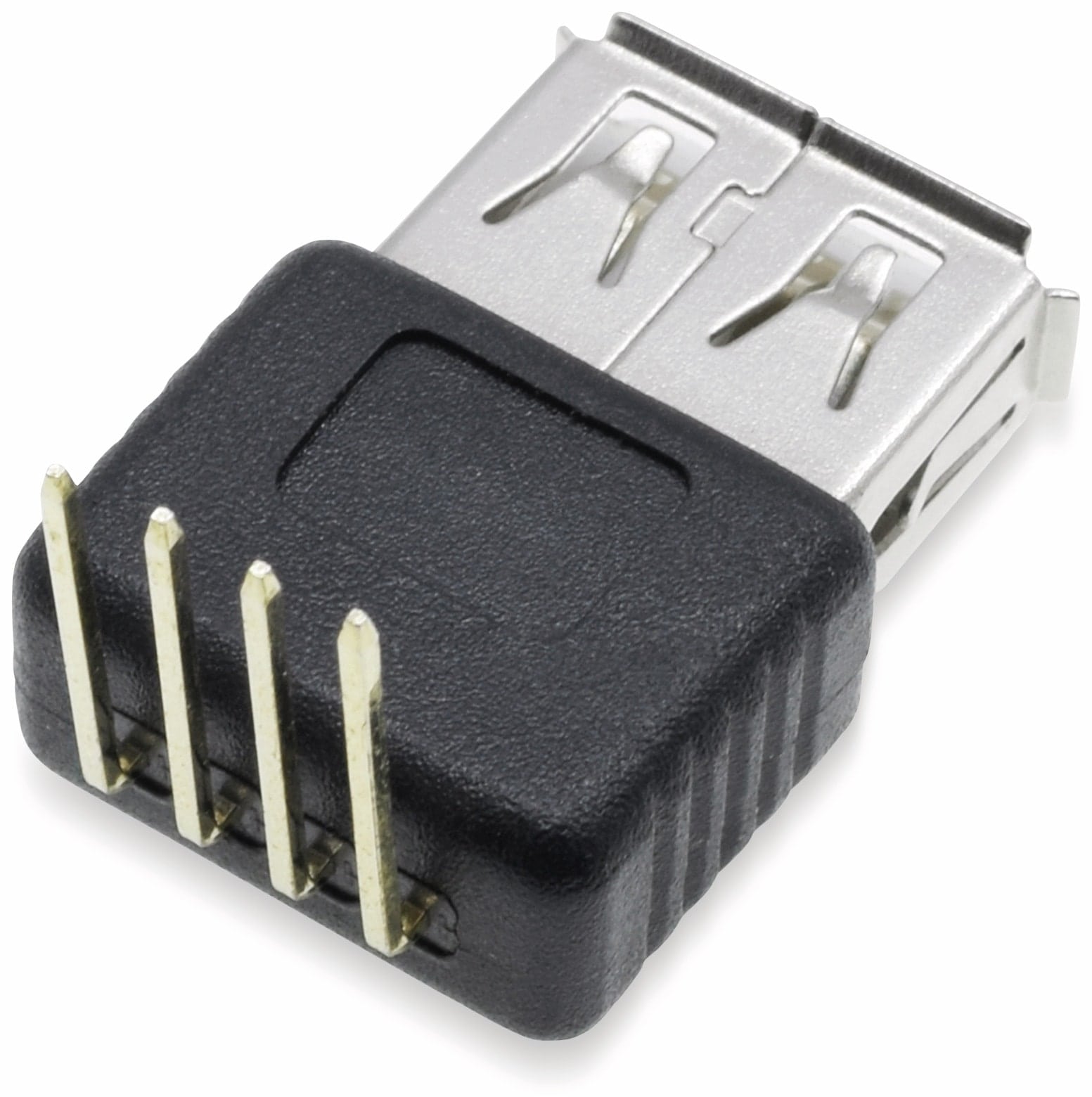 Steckverbinder, USB A, Printmontage 90°, Buchse Steckverbinder, USB A, Printmontage 90°, Buchse