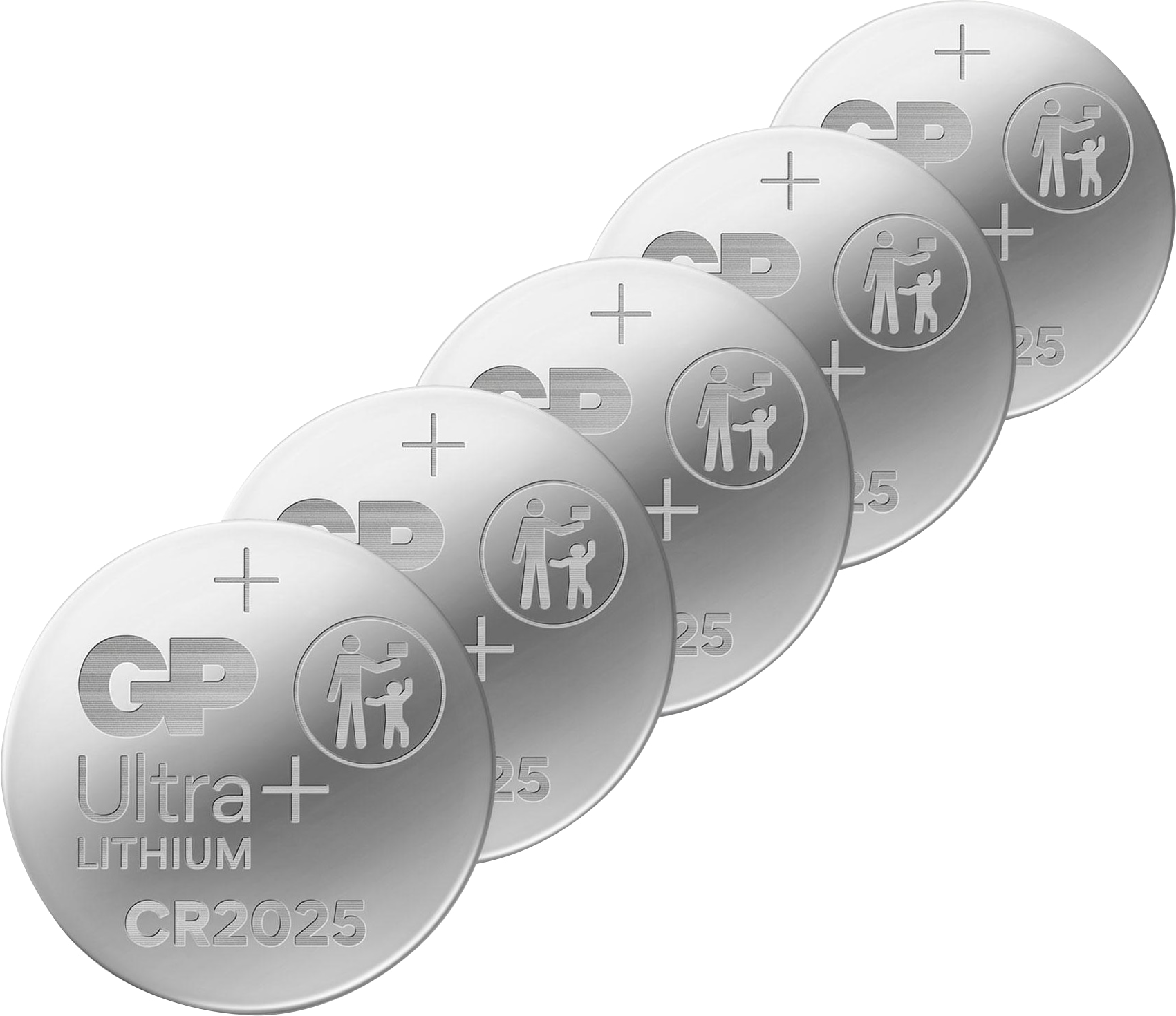 GP Knopfzelle, CR2025, Lithium, 3 V, 5 St.