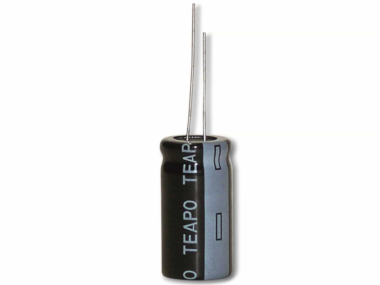 TEAPO Alu-Elko, KSH106M450S1G5L25K, 10uF, 450V, RM 5, radial, 105°C, 13x25mm