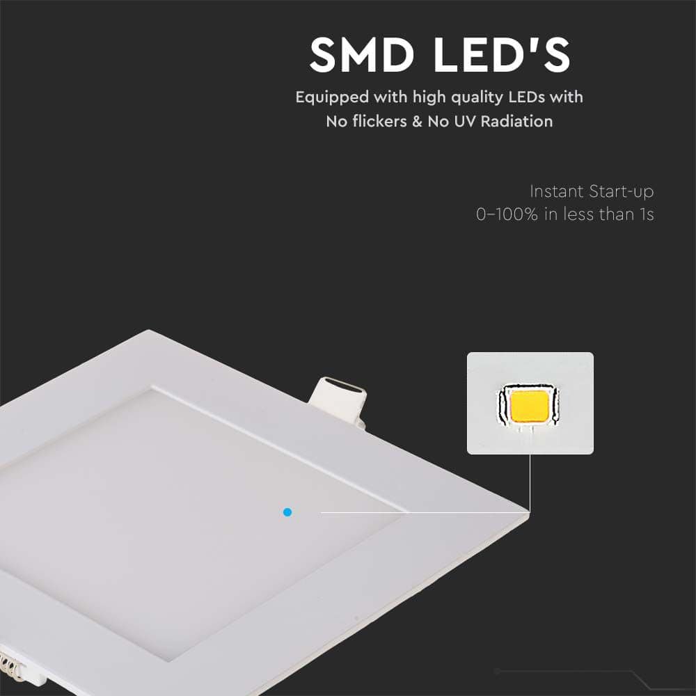 V-TAC LED-Einbauleuchte VT-1207, EEK: F, 12 W, 6400 K, eckig V-TAC LED-Einbauleuchte VT-1207, EEK: F, 12 W, 6400 K, eckig