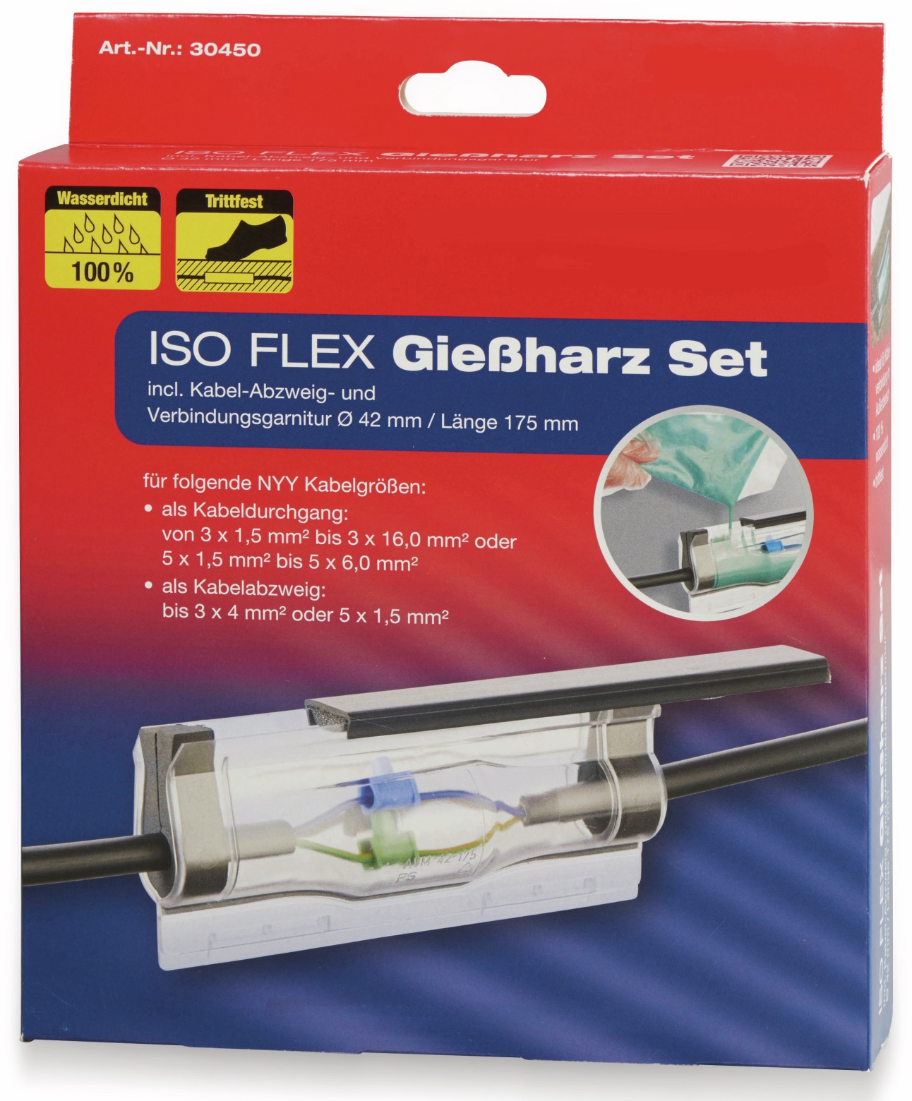 HEIDEMANN ISO Flex Giessharz-Set 30450, bis zu 5x6 mm², 160 ml