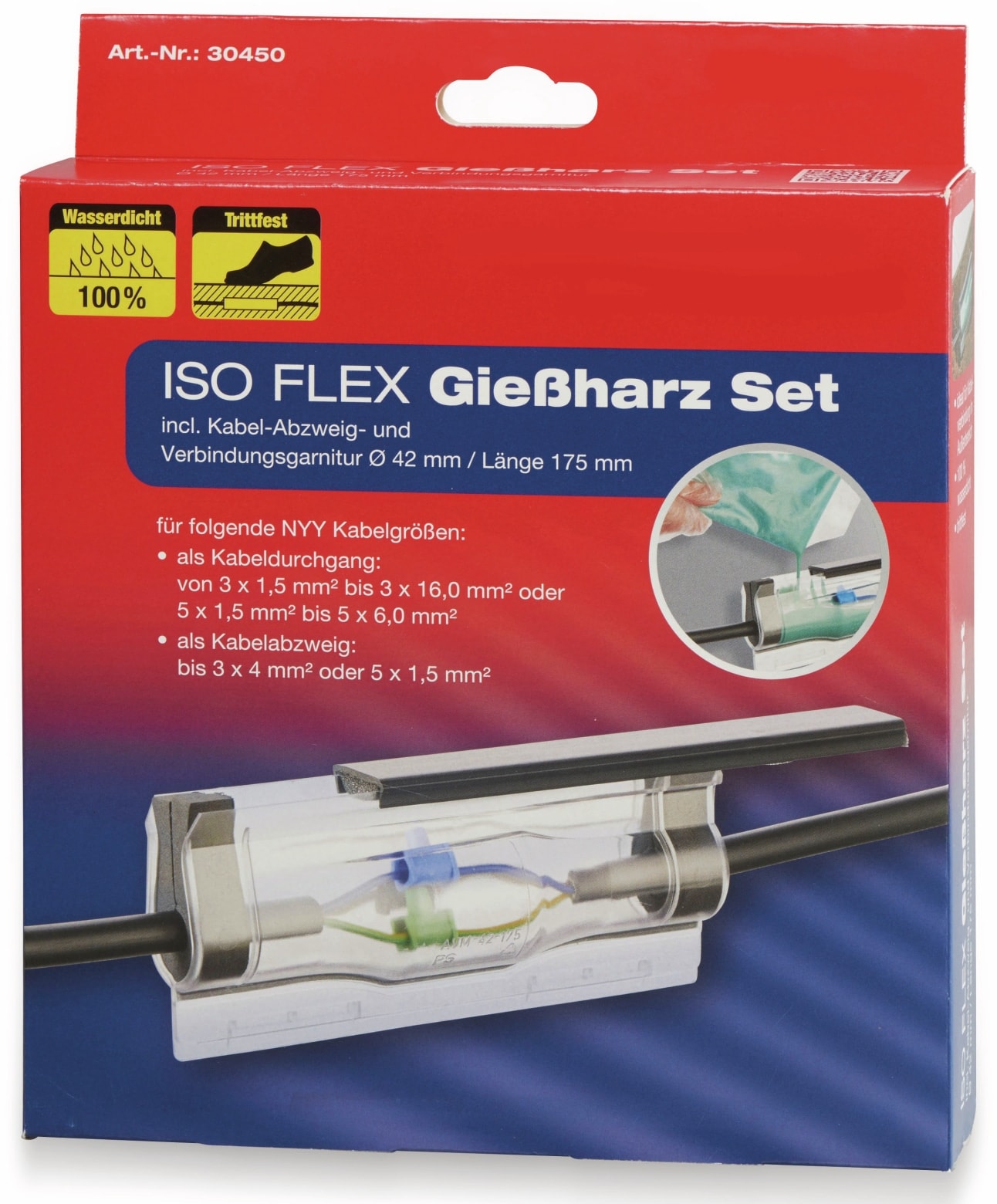 HEIDEMANN ISO Flex Giessharz-Set 30450, bis zu 5x6 mm², 160 ml HEIDEMANN ISO Flex Giessharz-Set 30450, bis zu 5x6 mm², 160 ml