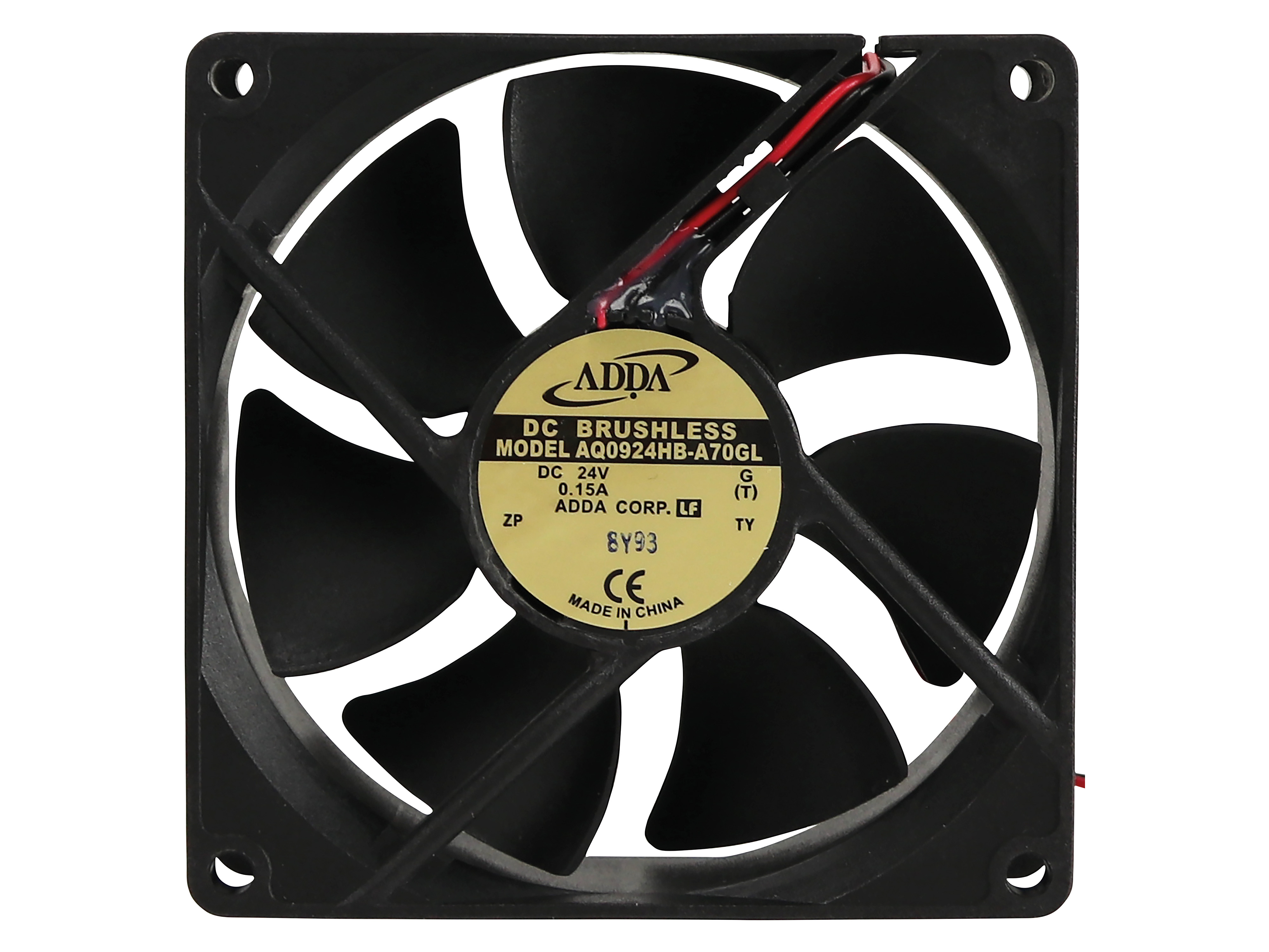 Axiallüfter, ADDA, 92x92x25, 24V-, 3,6W, AQ0924HB-A70GL