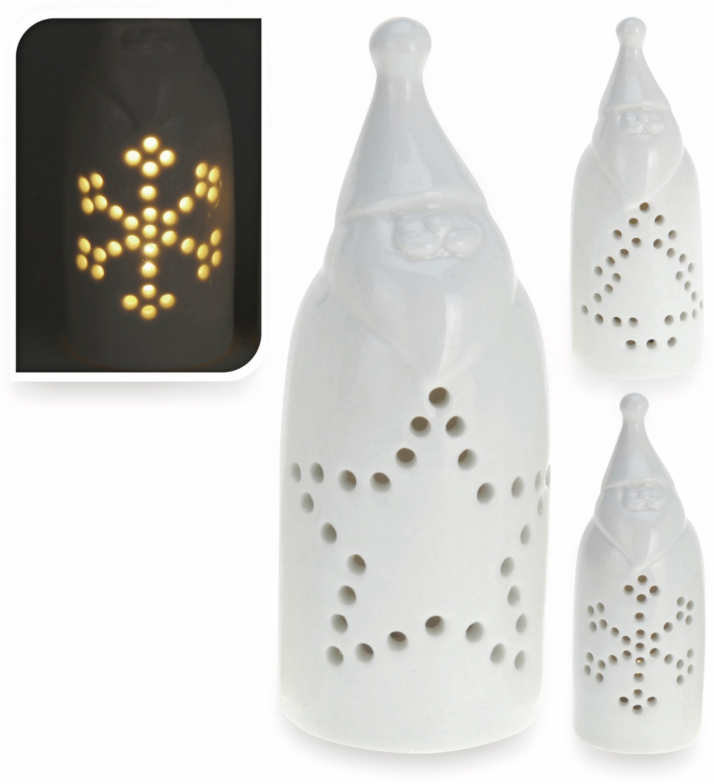 Weihnachtsmann, Porzellan, 13 cm