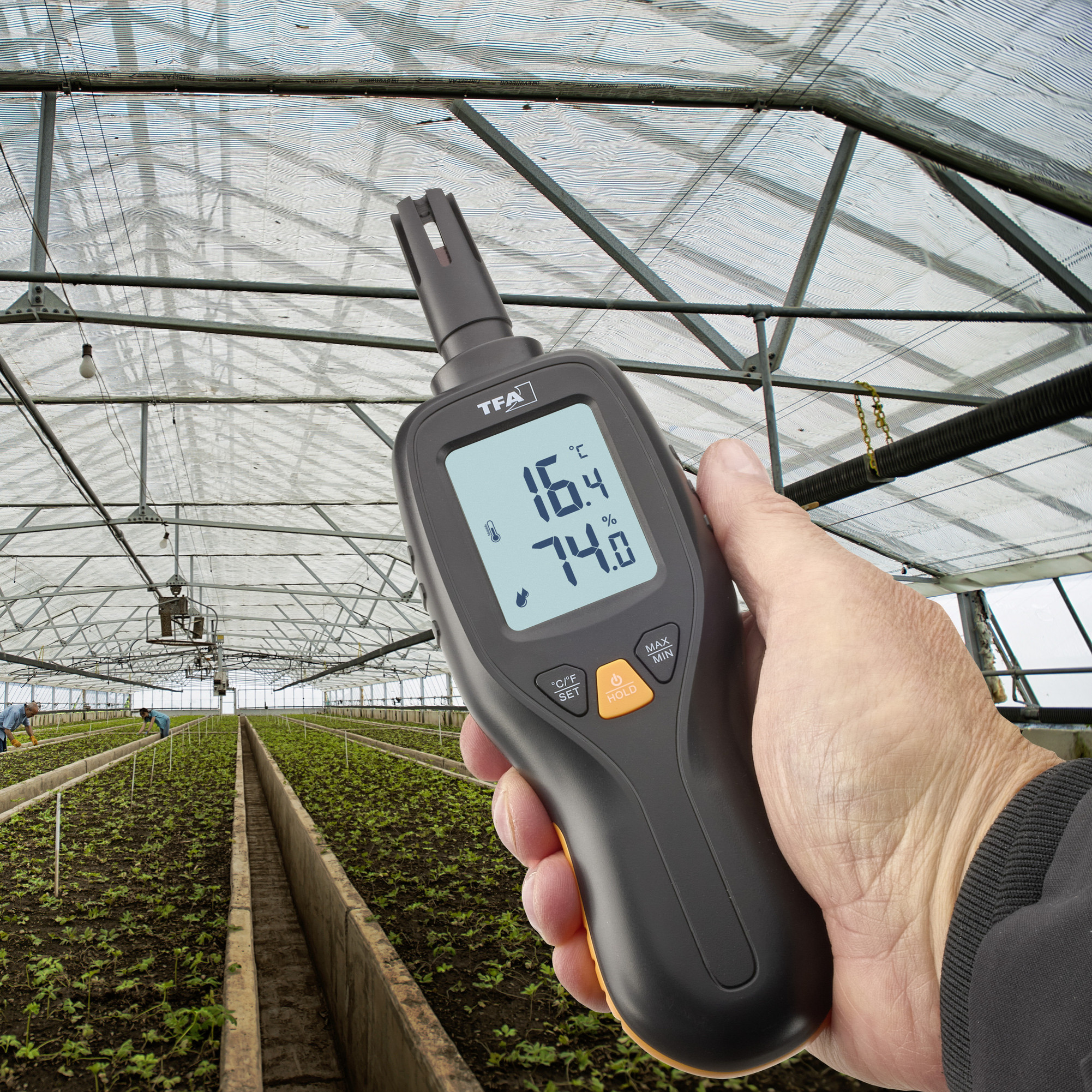 TFA Digitales Profi-Thermo-Hygrometer, schwarz